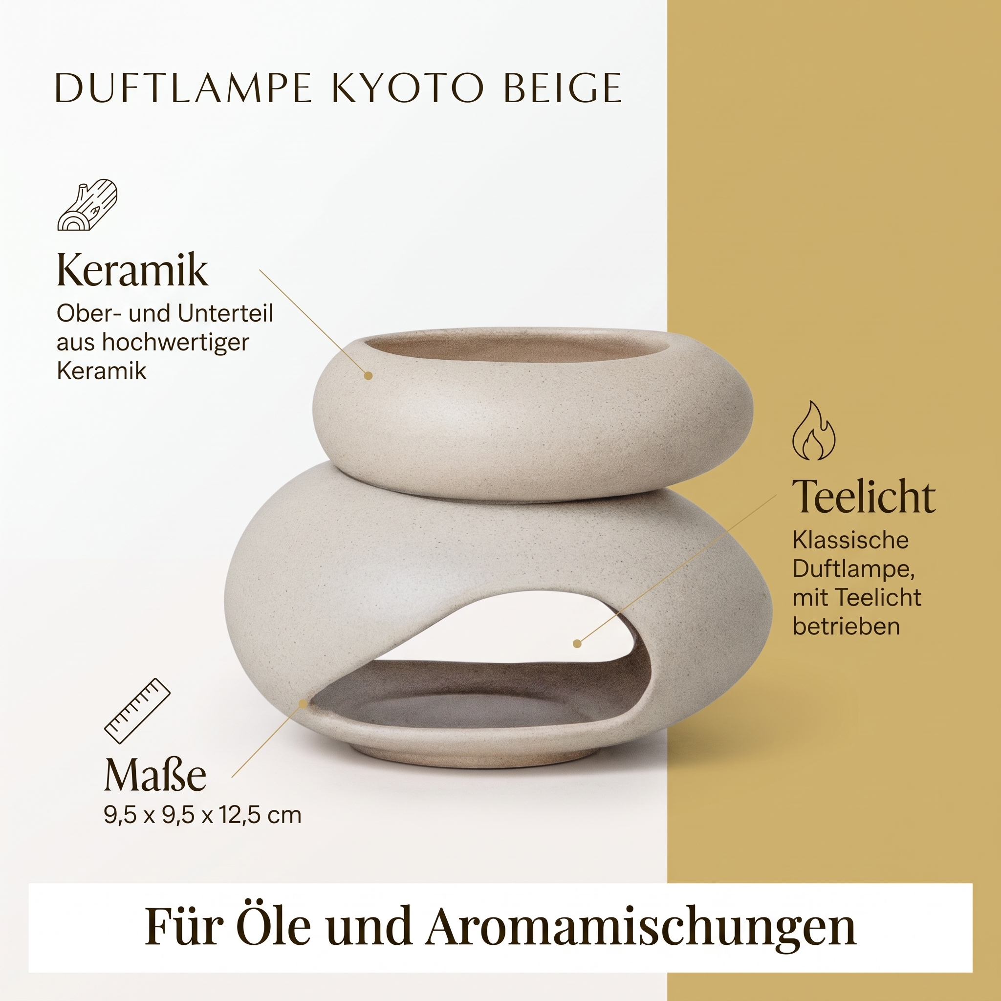 Duftlampe Kyoto beige