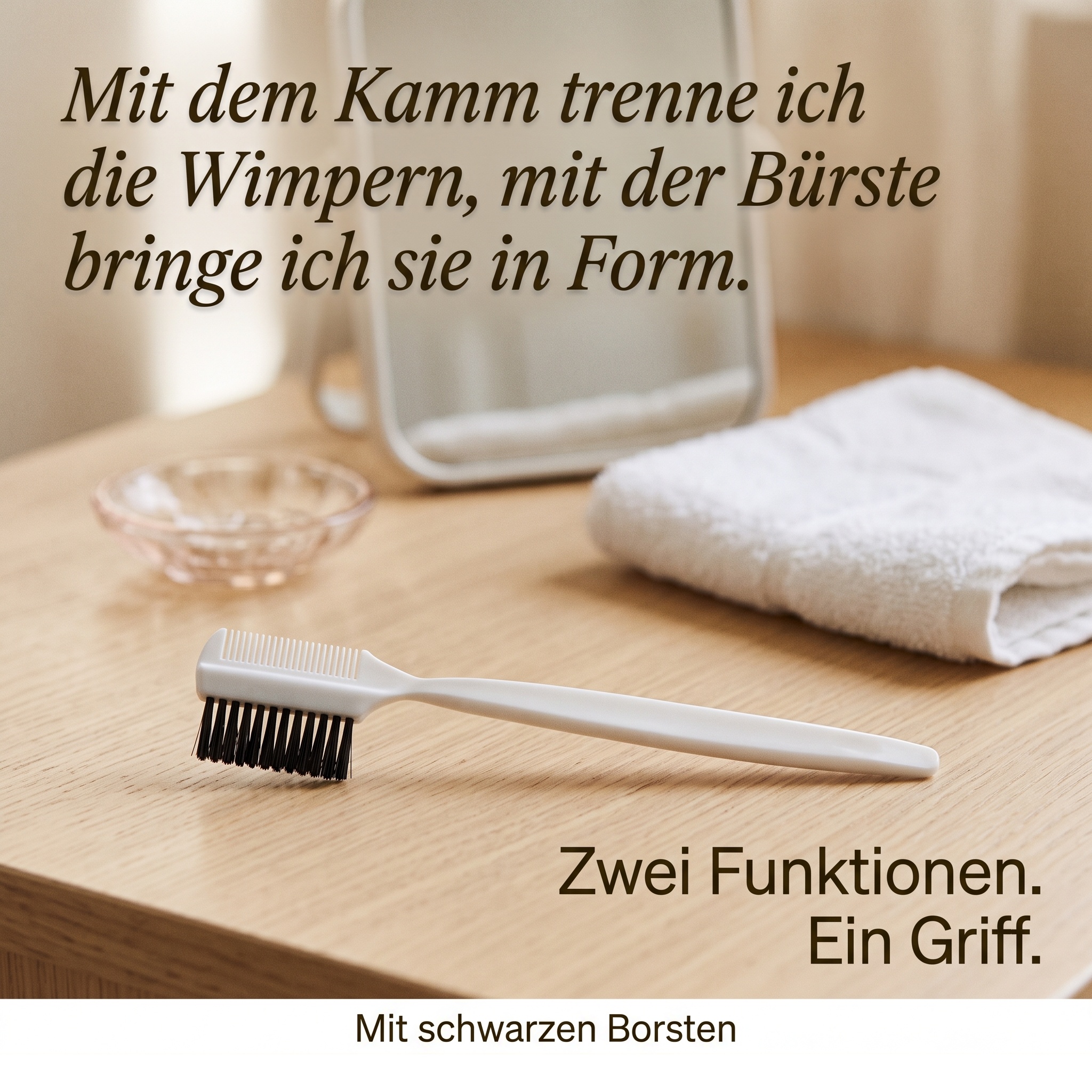 Wimpernbürste mit Kamm Wimpernbürste mit Kamm