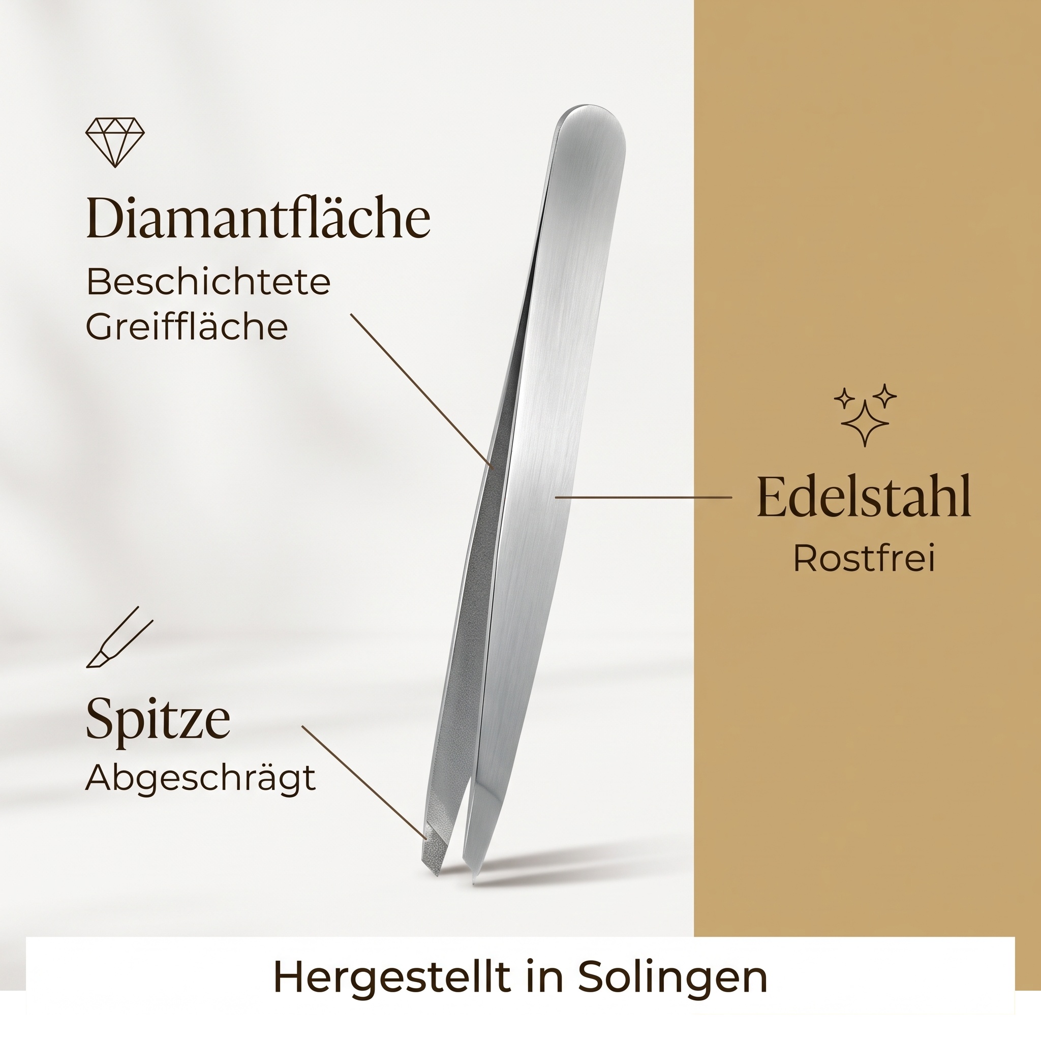 Diamantpinzette abgeschrägt Diamantpinzette abgeschrägt