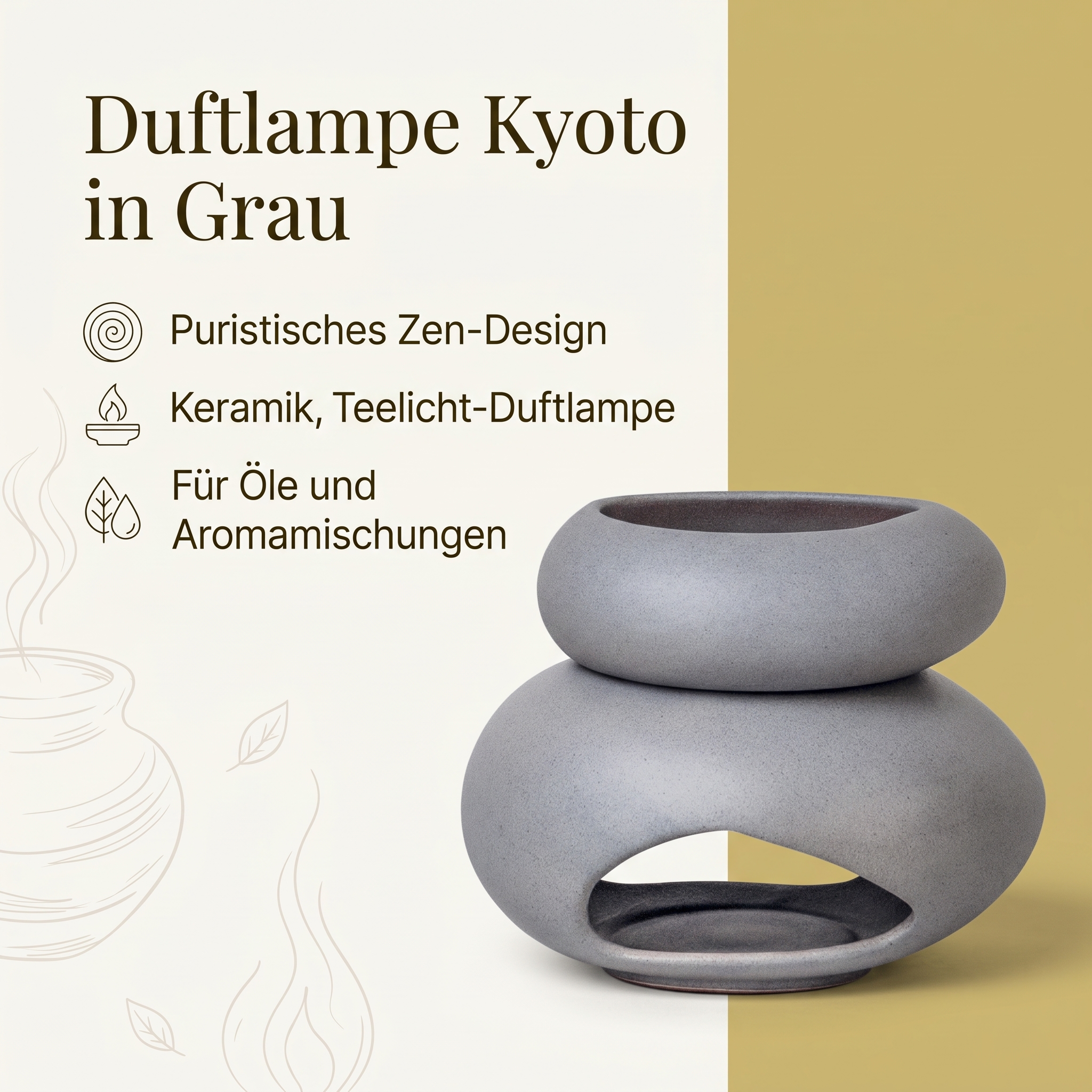 Duftlampe Kyoto grau