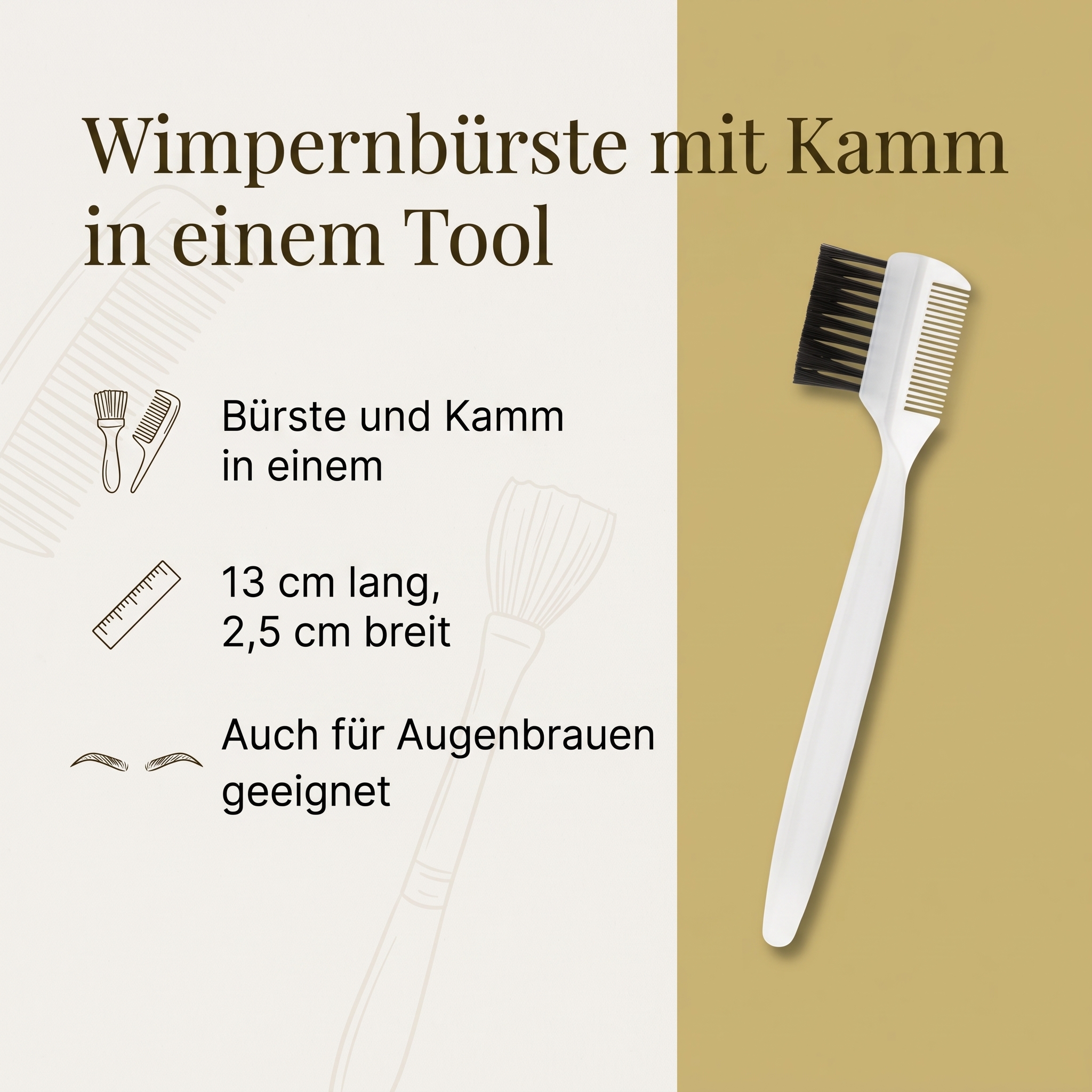 Wimpernbürste mit Kamm Wimpernbürste mit Kamm