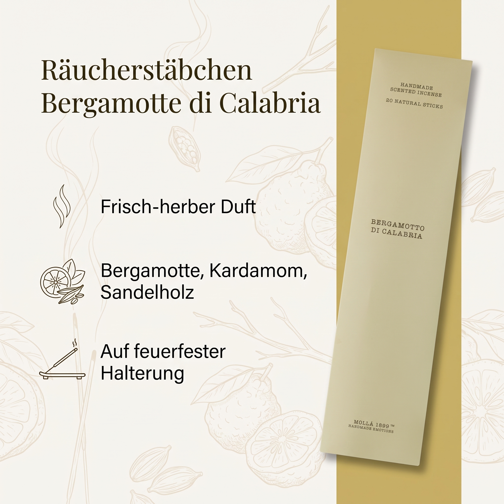 Räucherstäbchen Bergamotte di Calabria