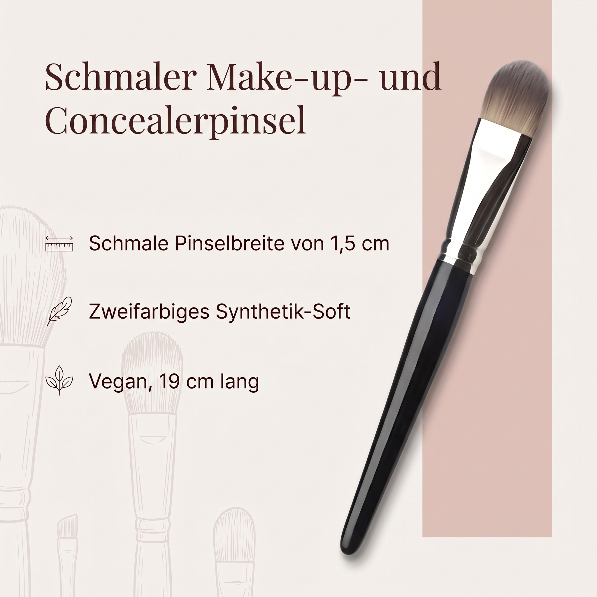 Pinsel für Make-up und Concealer schmal Pinsel für Make-up und Concealer schmal