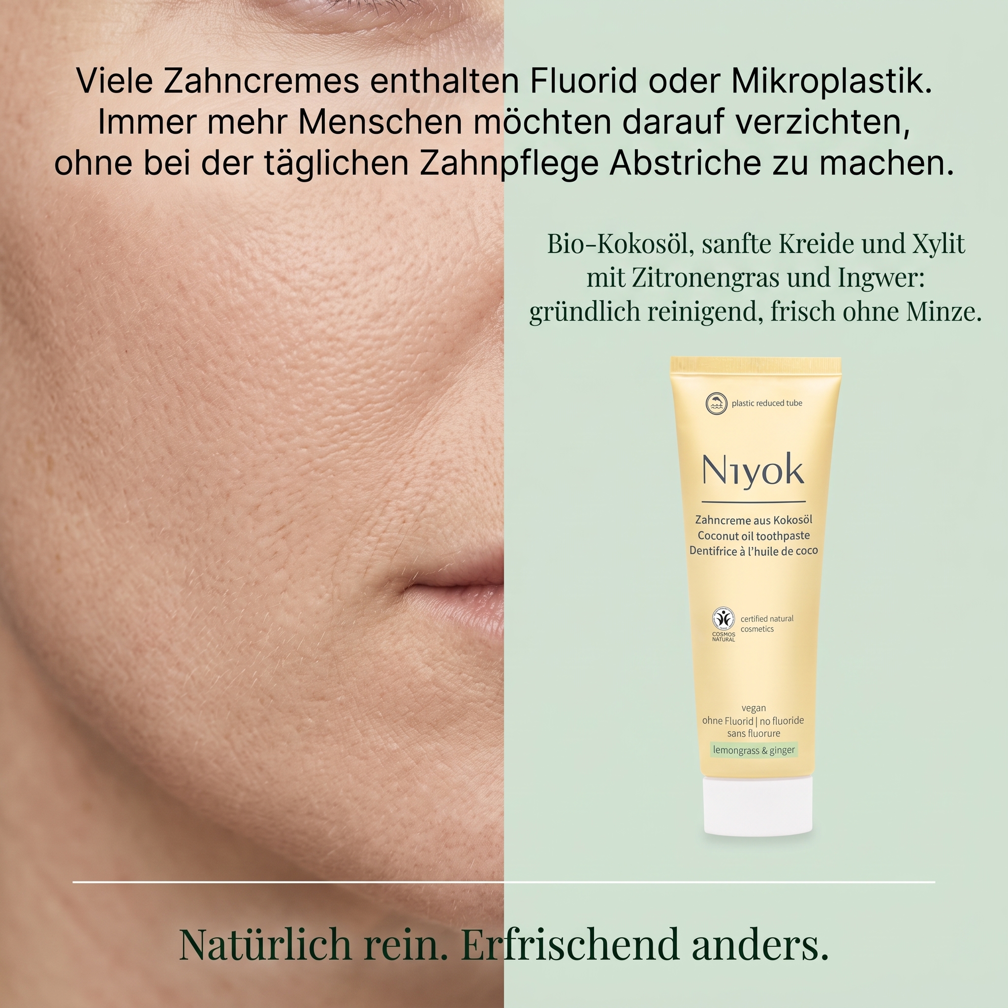 Zahncreme aus Kokosöl - Zitronengras & Ingwer