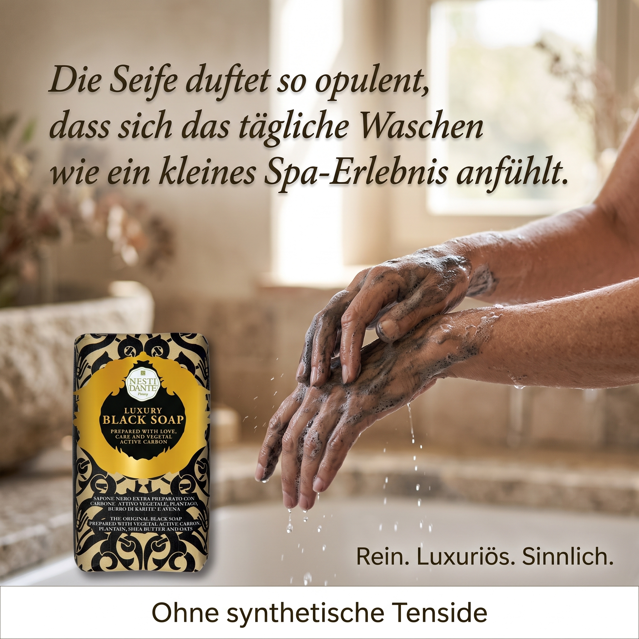 Soap Luxury Black mit Aktivkohle