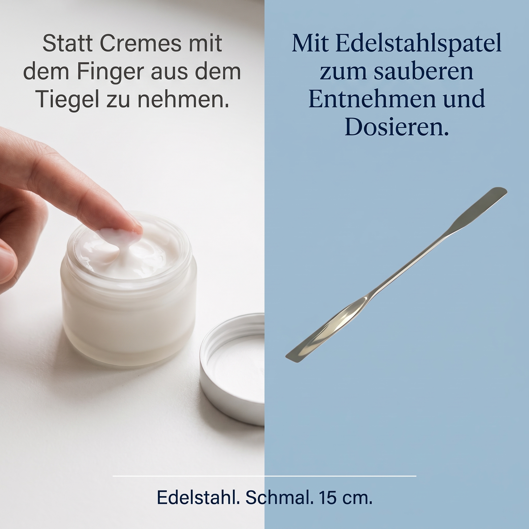 Spatel aus Edelstahl Spatel aus Edelstahl