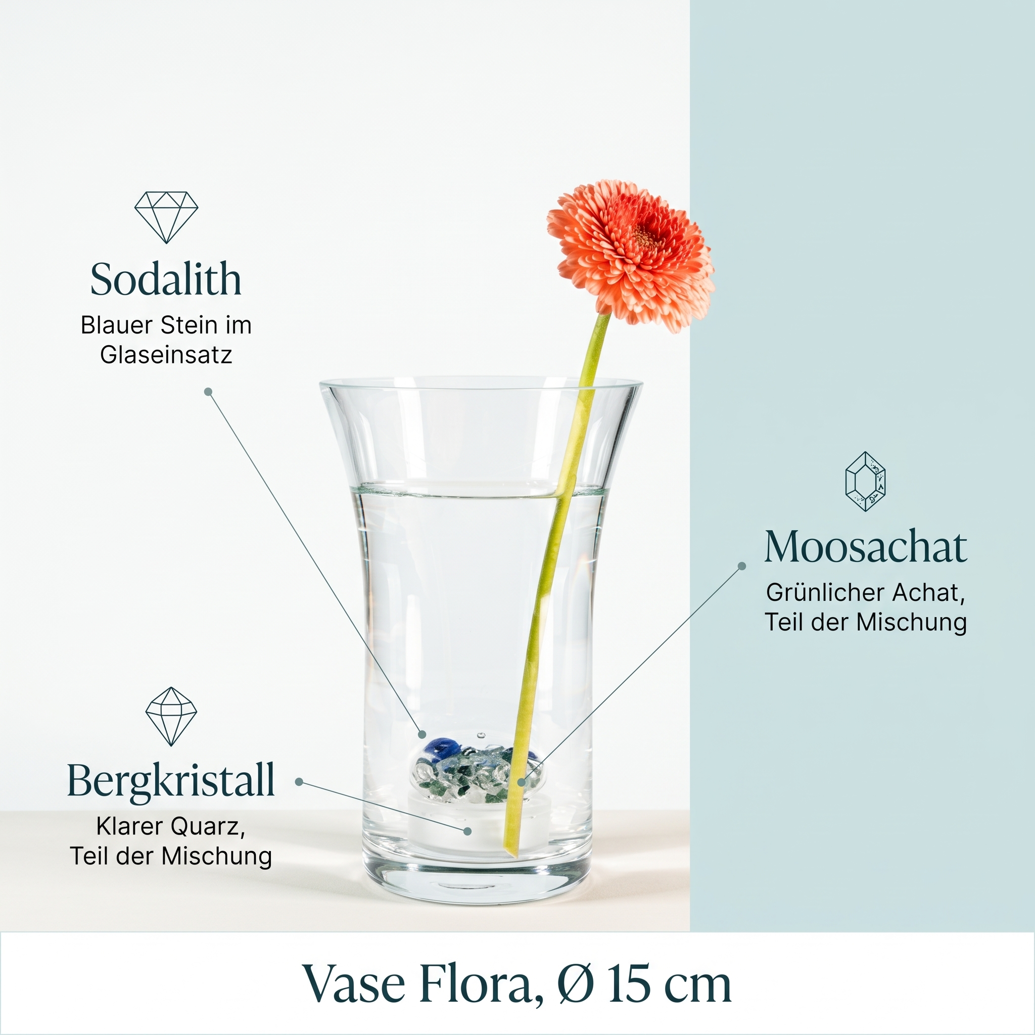 Flora - Vase ⌀ 15cm / 23,5cm hoch