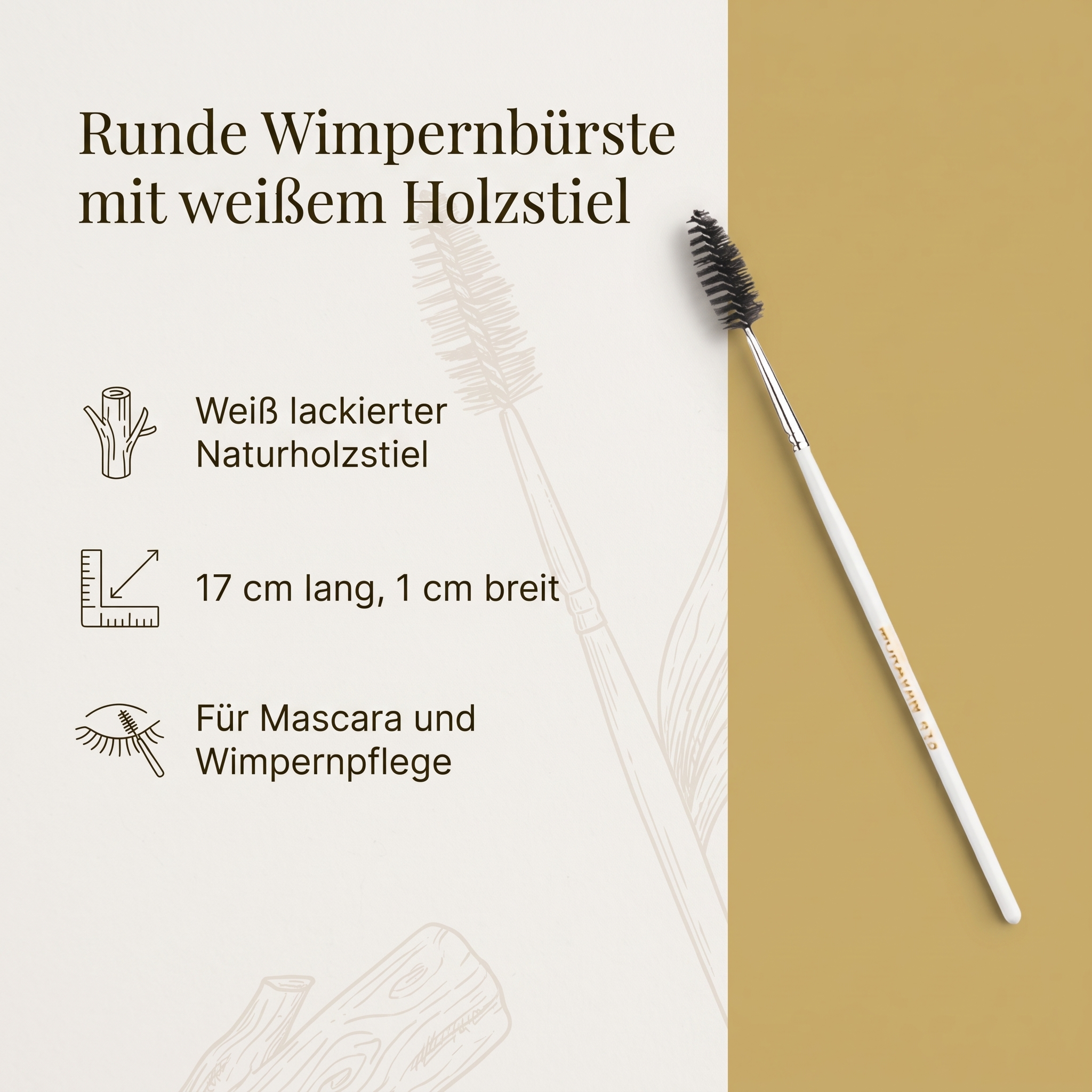 Wimpernbürste rund B=1,0cm Wimpernbürste rund B=1,0cm