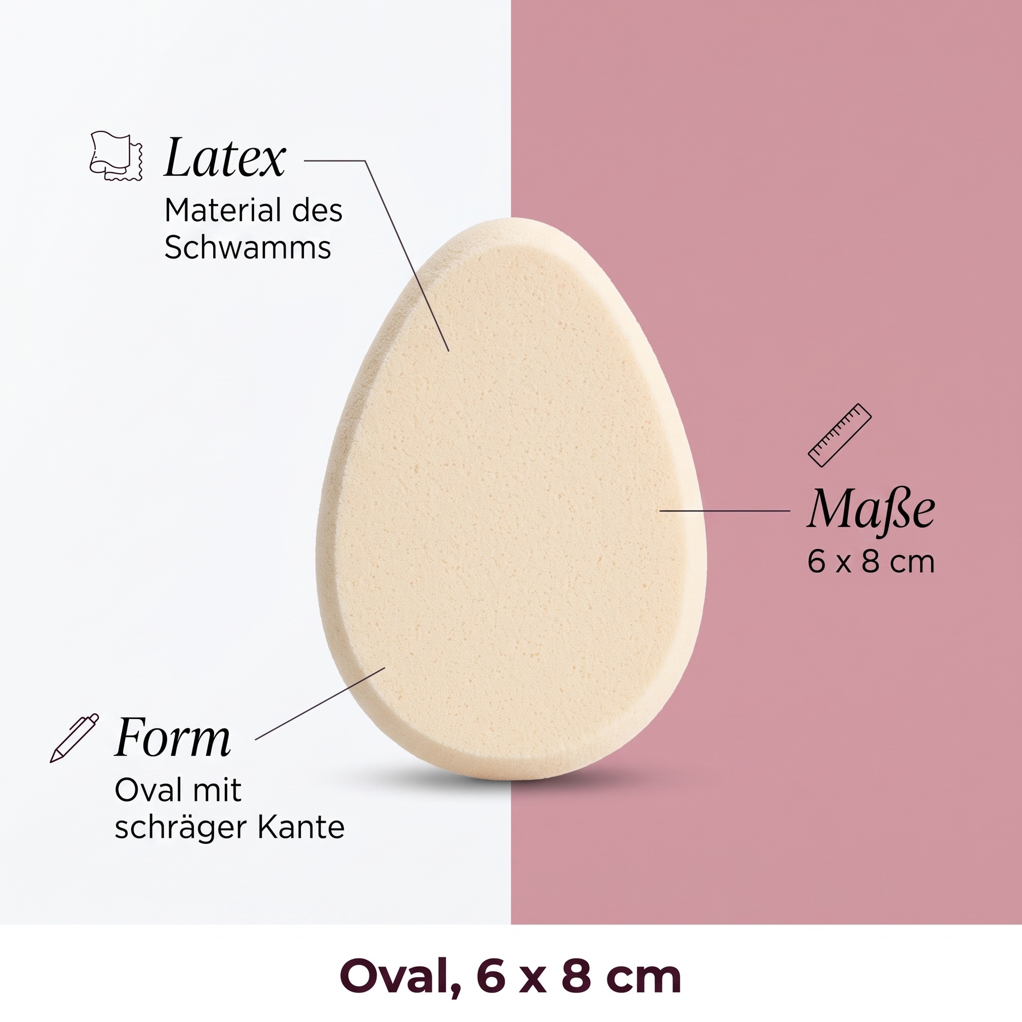 Latex-Schminkschwamm oval Latex-Schminkschwamm oval