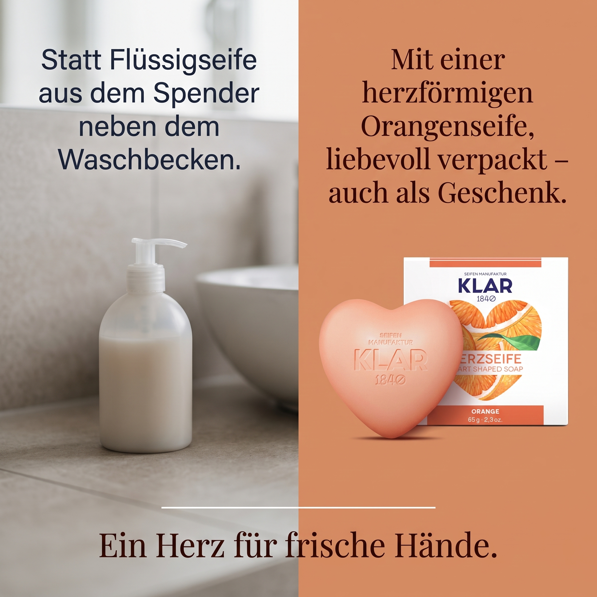 Klar´s Herzseife Orange