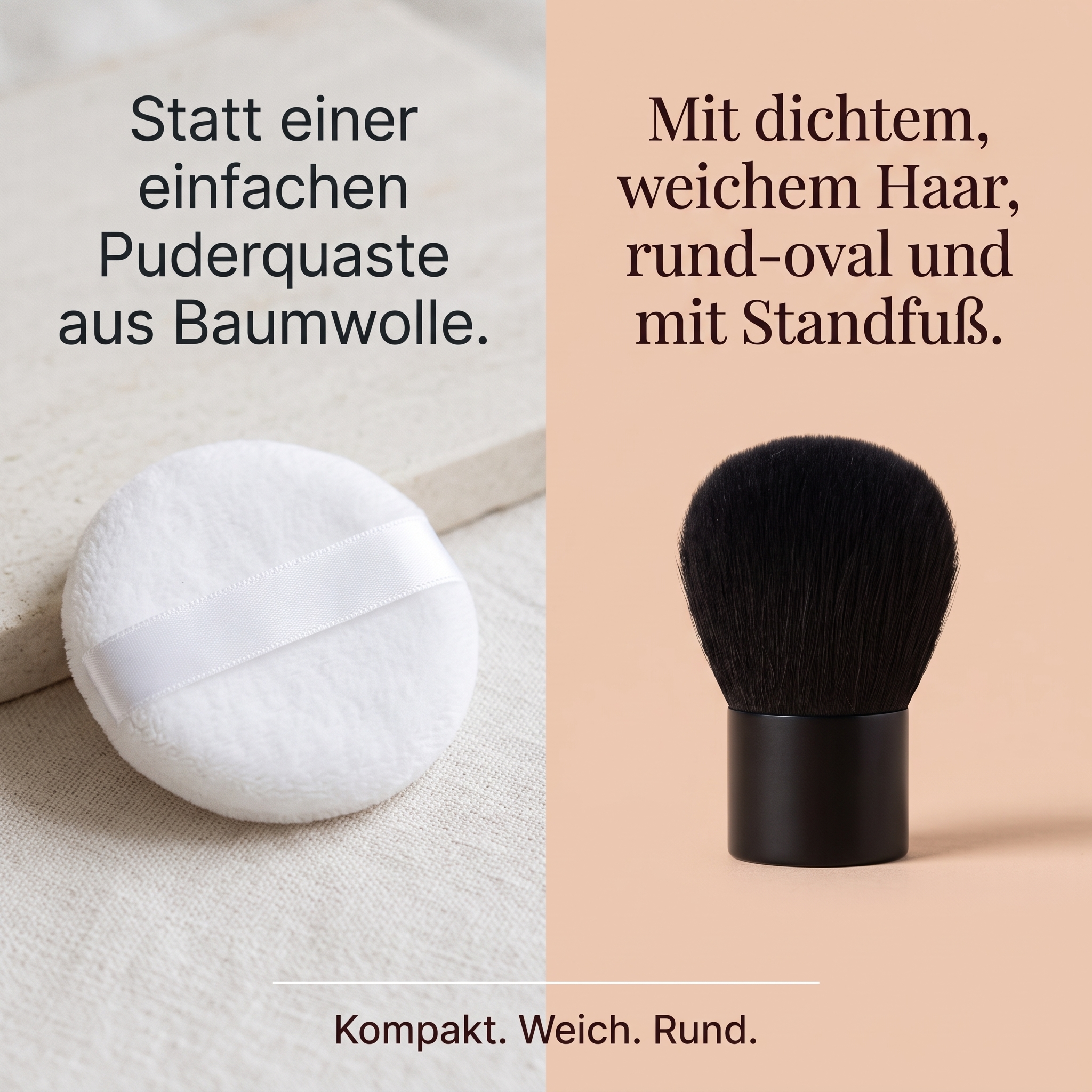 Puderpinsel Kabuki mit Standfuß