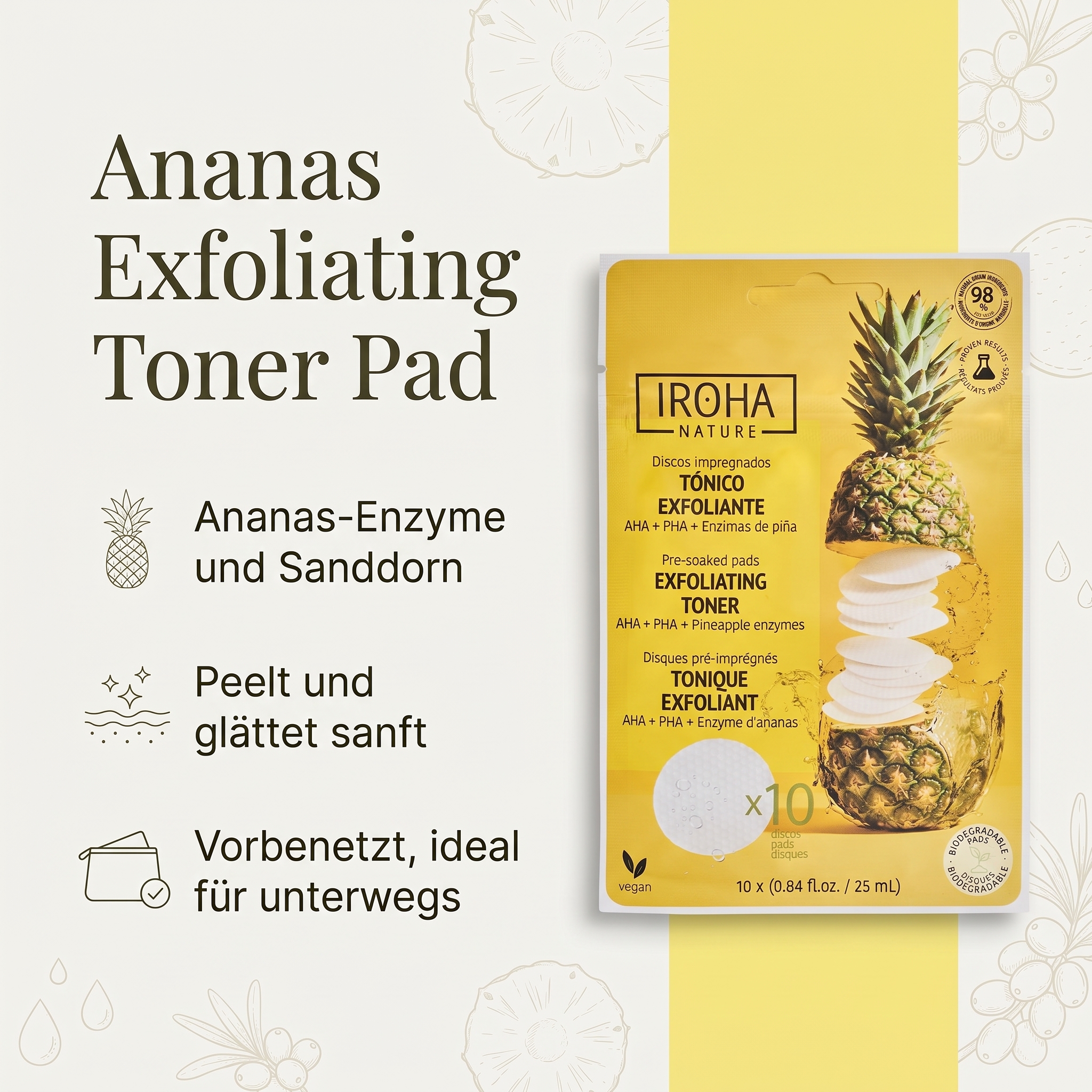 Ananas Exfoliating Toner Pad - NICHT MEHR LIEFERBAR - 