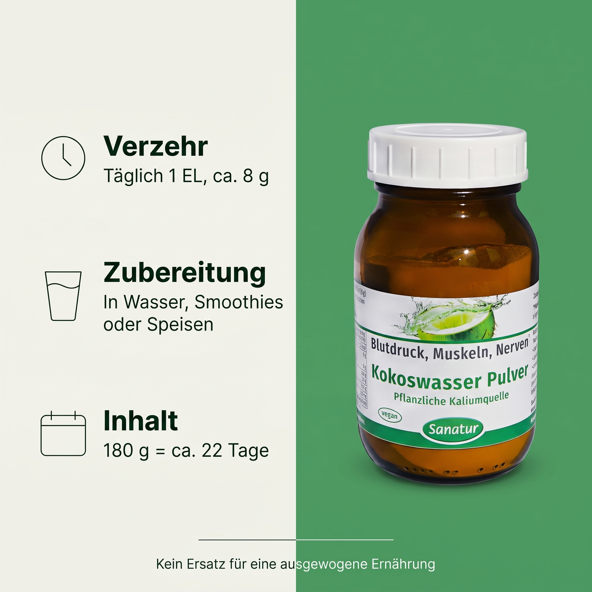 Kokoswasser Pulver 