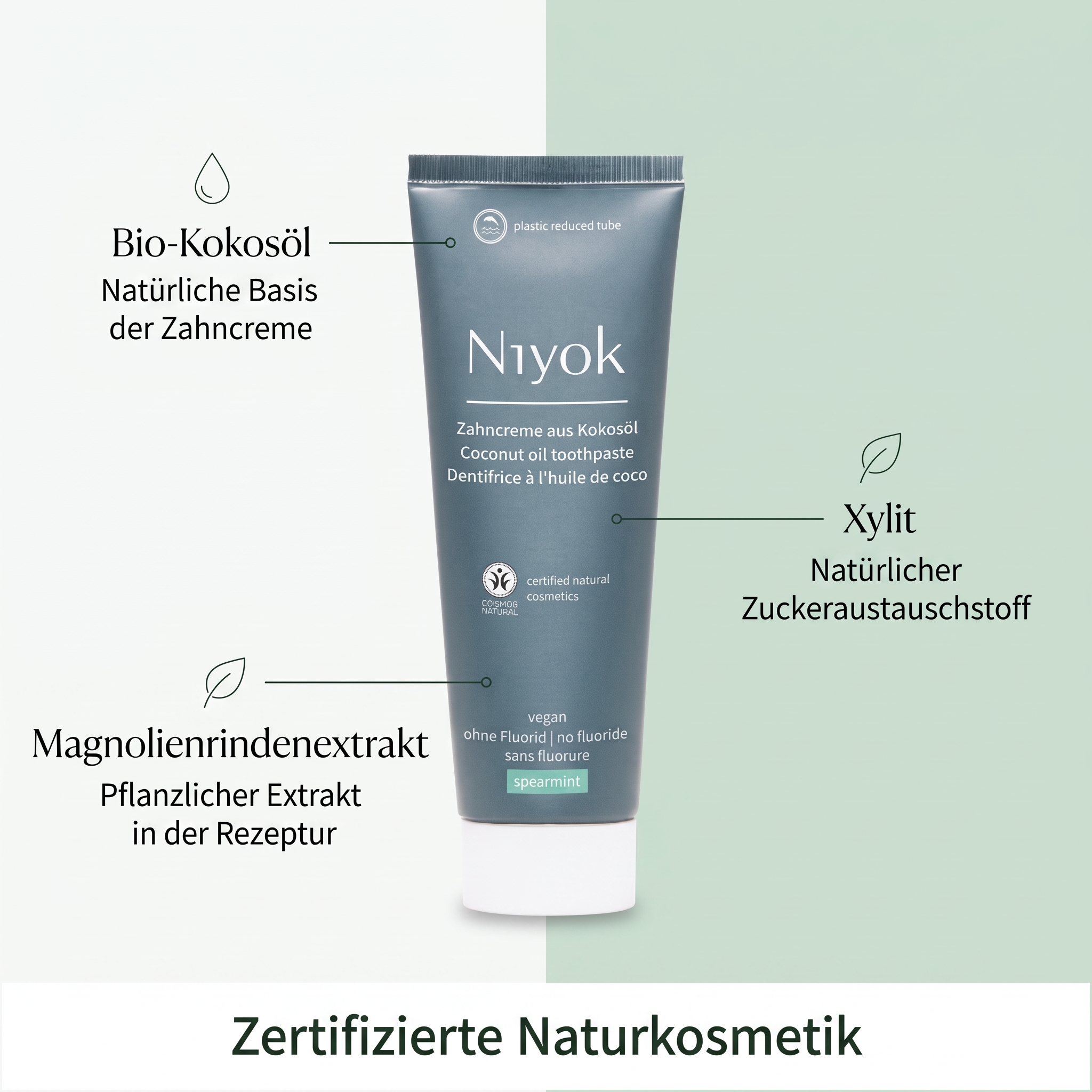 Zahncreme aus Kokosöl - Spearmint 
