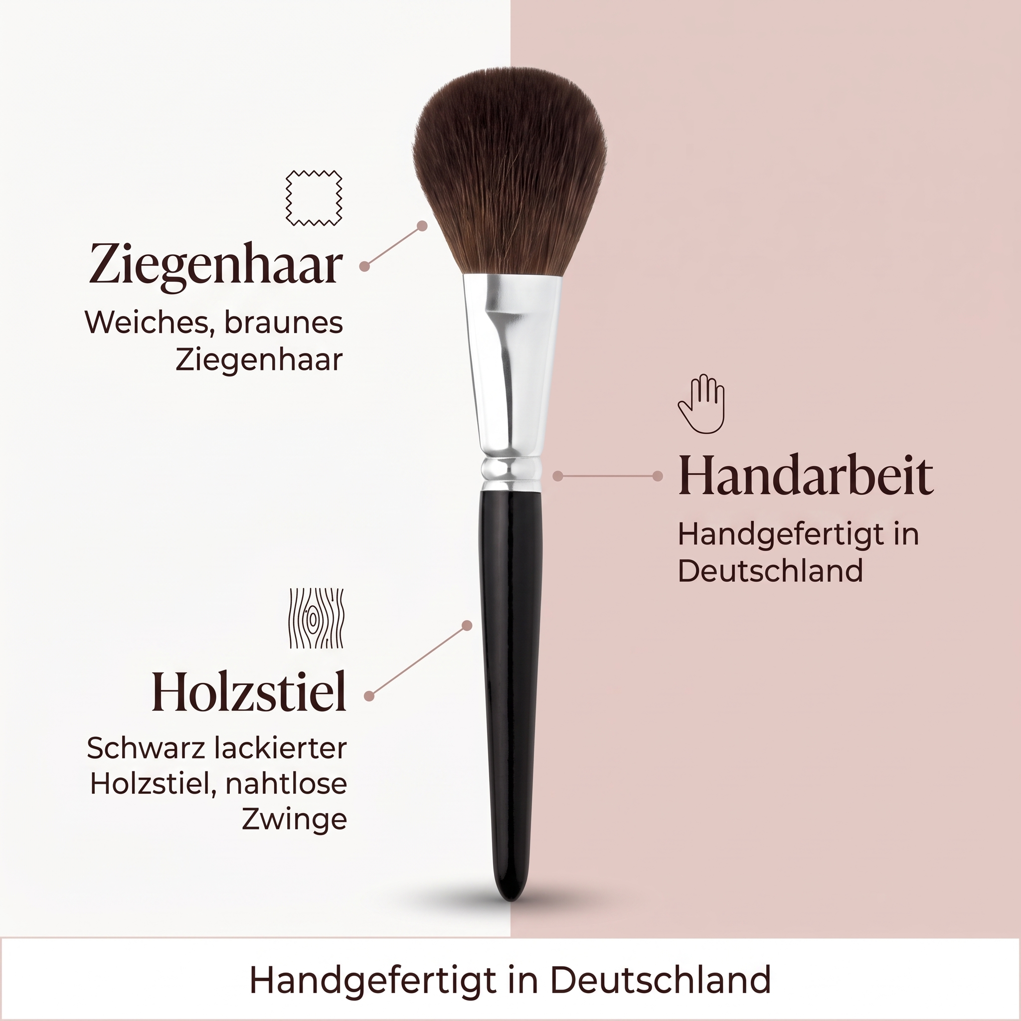 Puderpinsel aus Ziegenhaar Puderpinsel aus Ziegenhaar