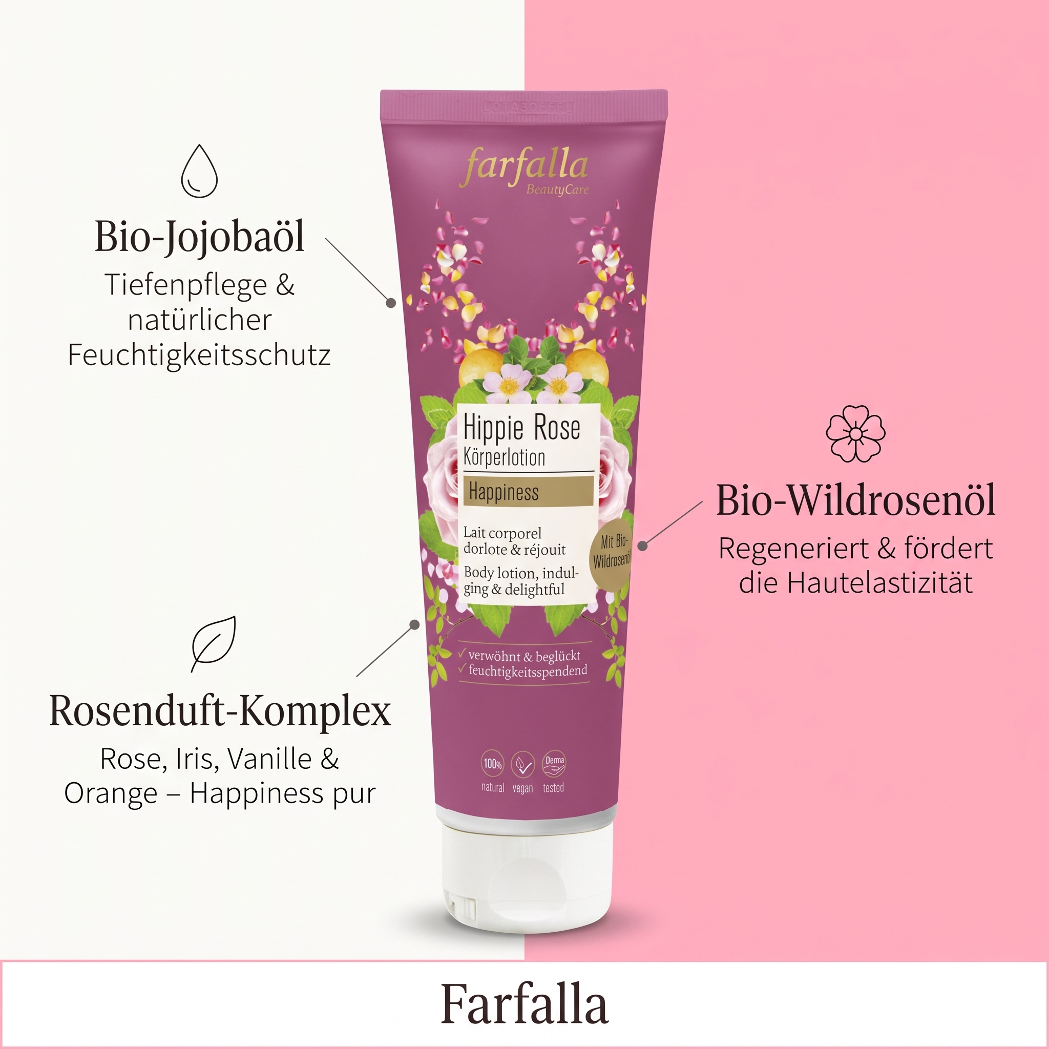 Hippie Rose Happiness Körperlotion