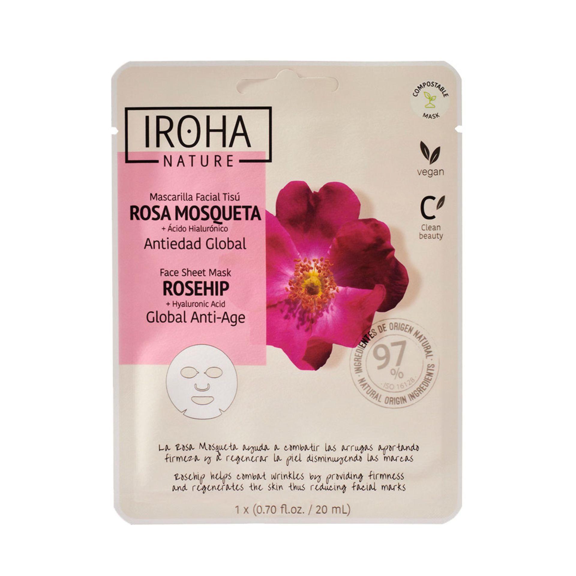 Vliesmaske Global Anti-Age Rosehip