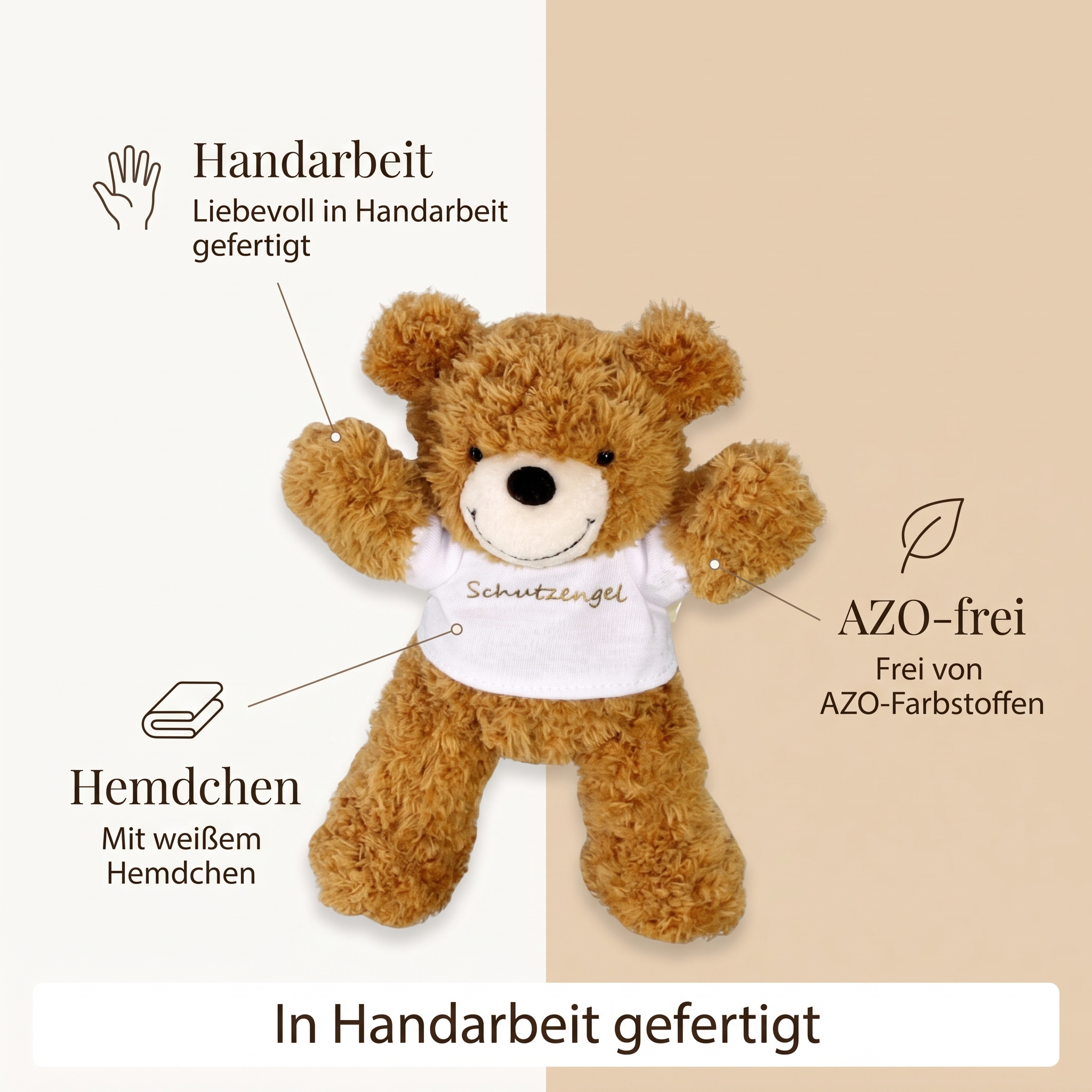 Benny Energiebär Schutzengel braun