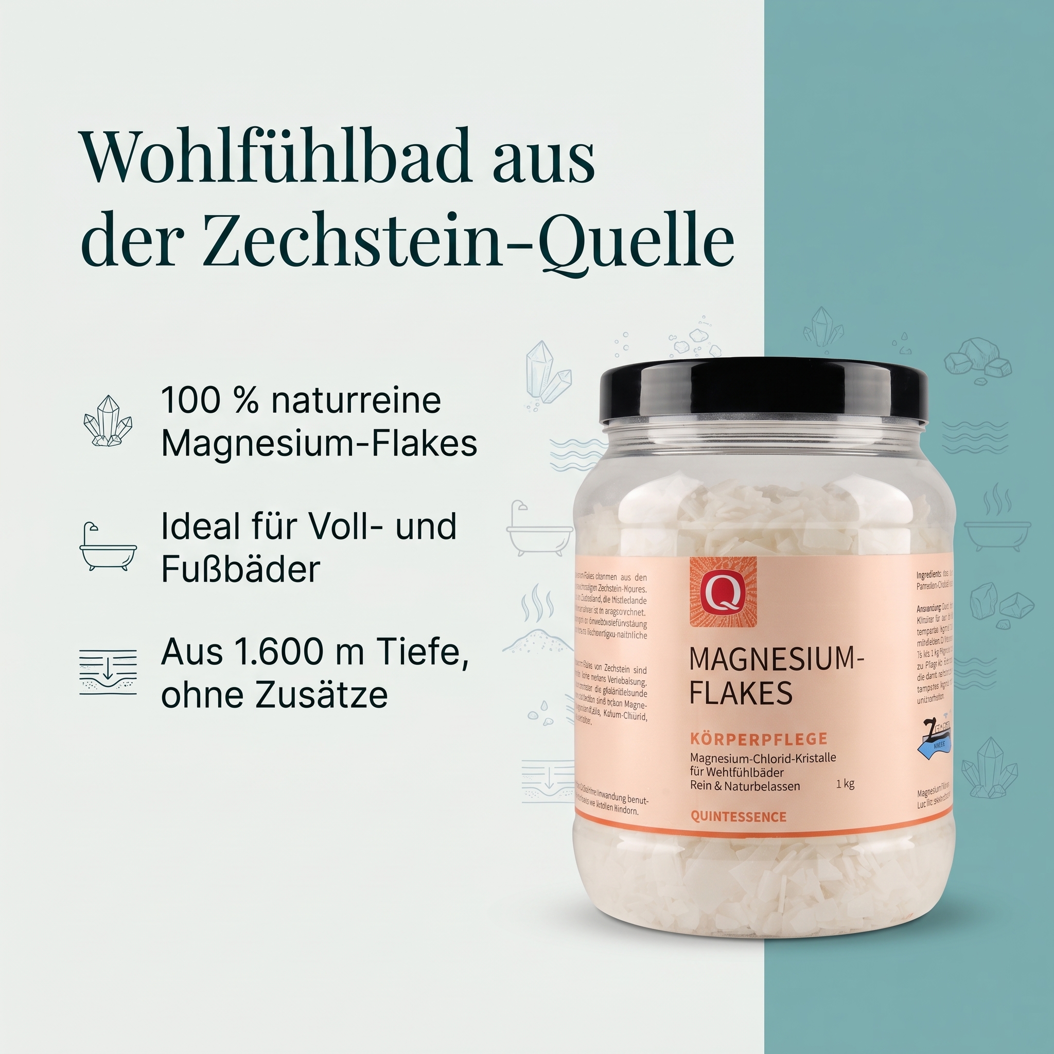 Magnesium-Flakes Wohlfühlbad 