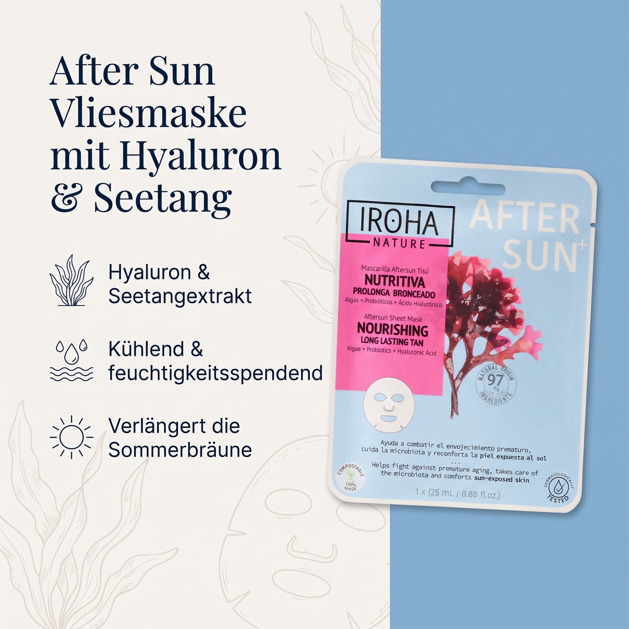 IROHA Vliesmaske After Sun Nourishing