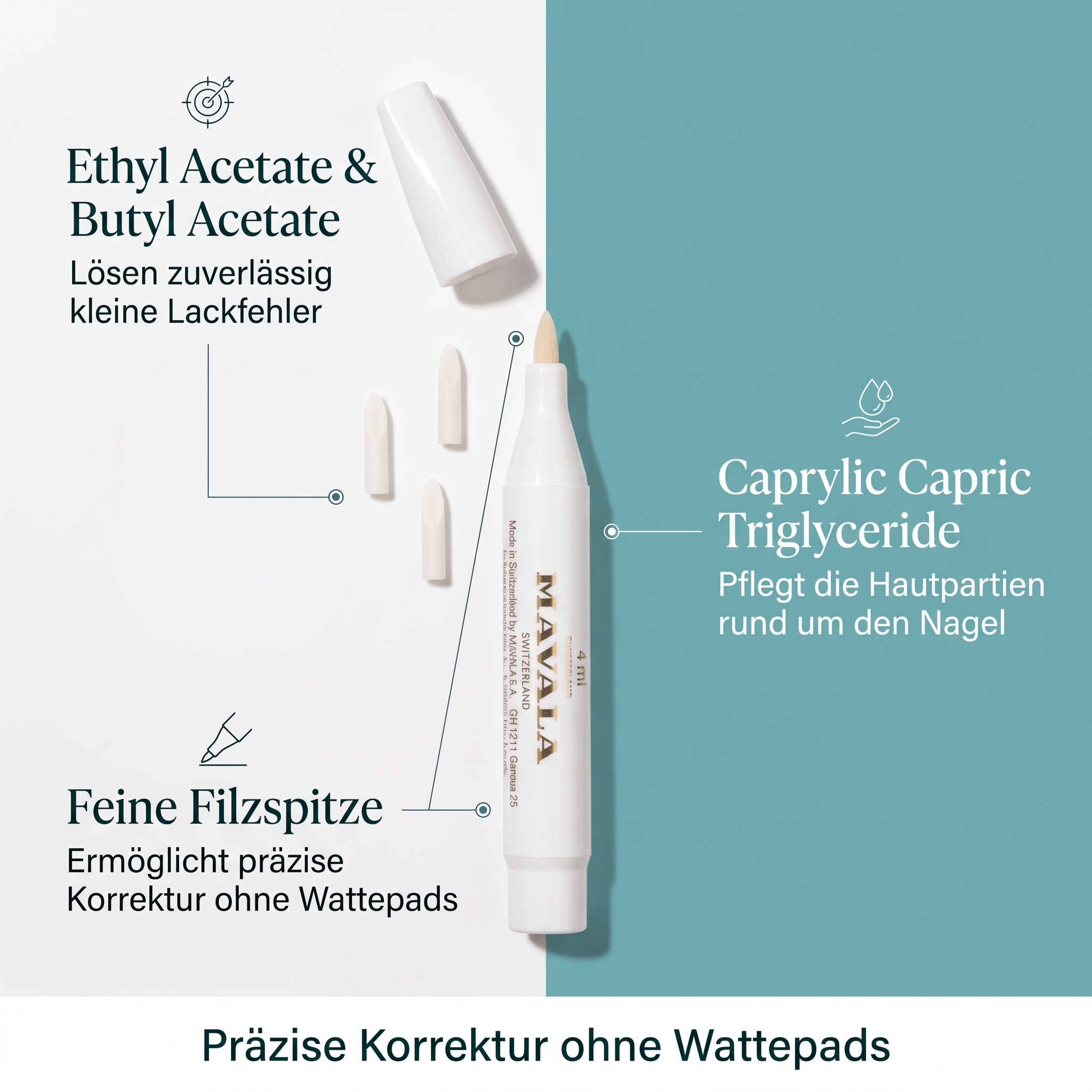 Correcteur inkl. 3 Filzspitzen Correcteur inkl. 3 Filzspitzen