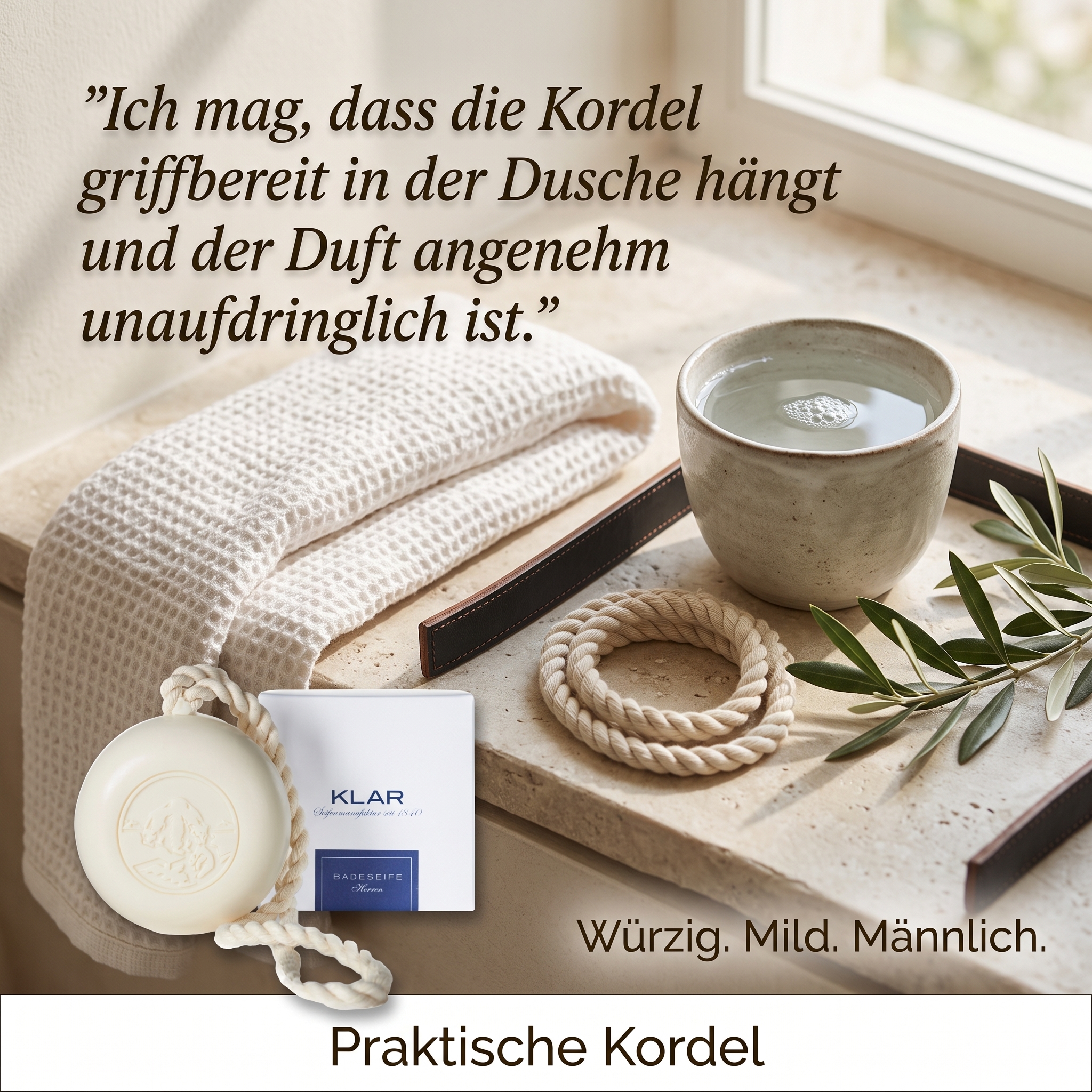Klar´s Badeseife an der Kordel für Herren