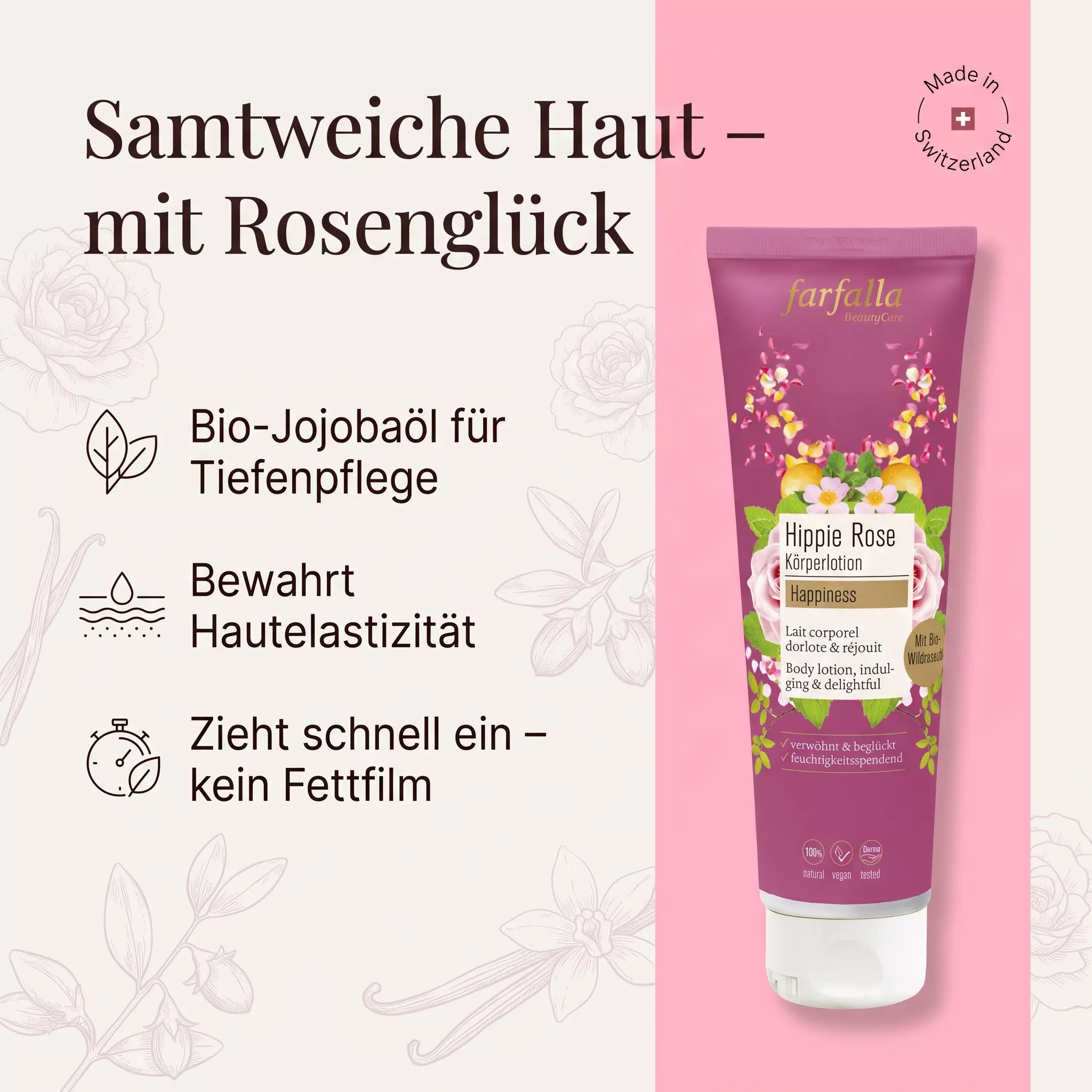 Hippie Rose Happiness Körperlotion