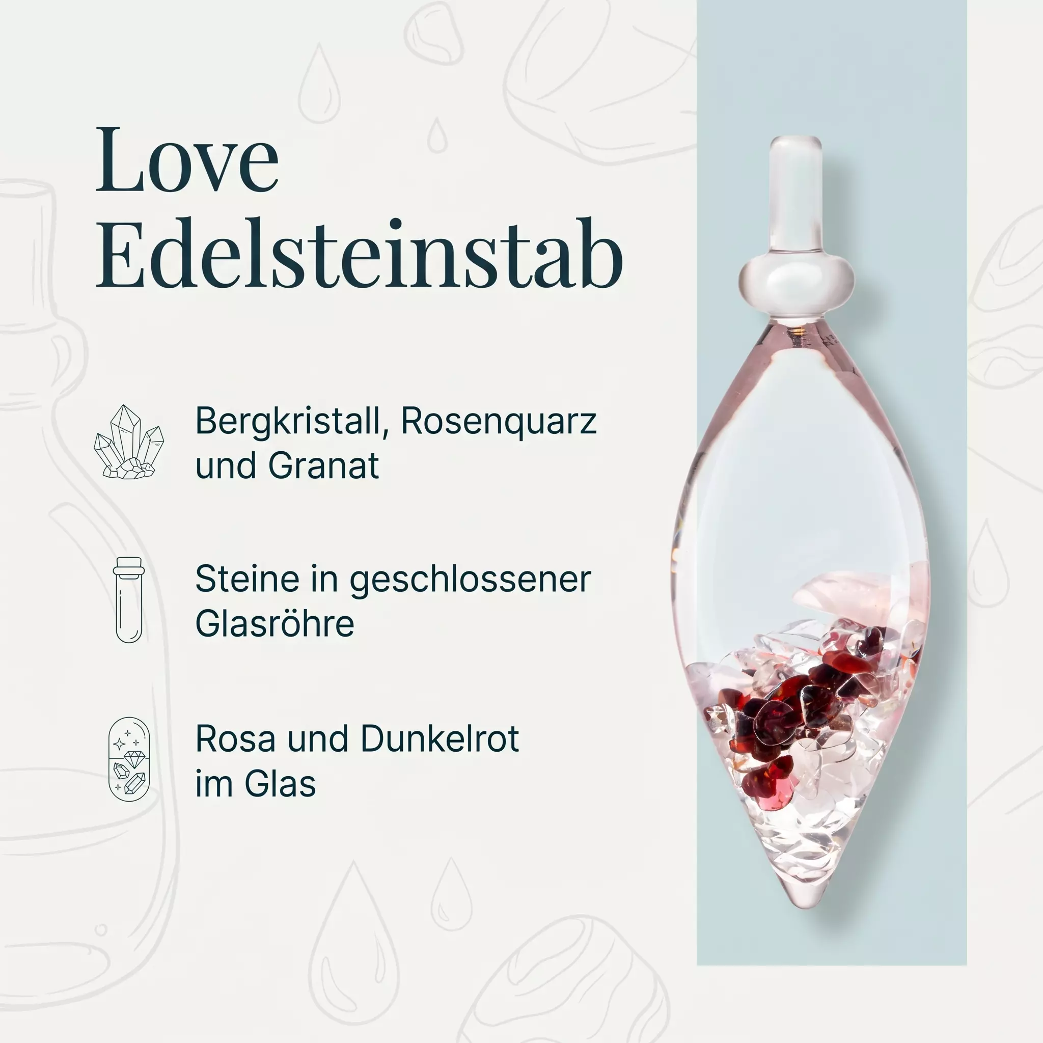 Love Edelsteinstab 