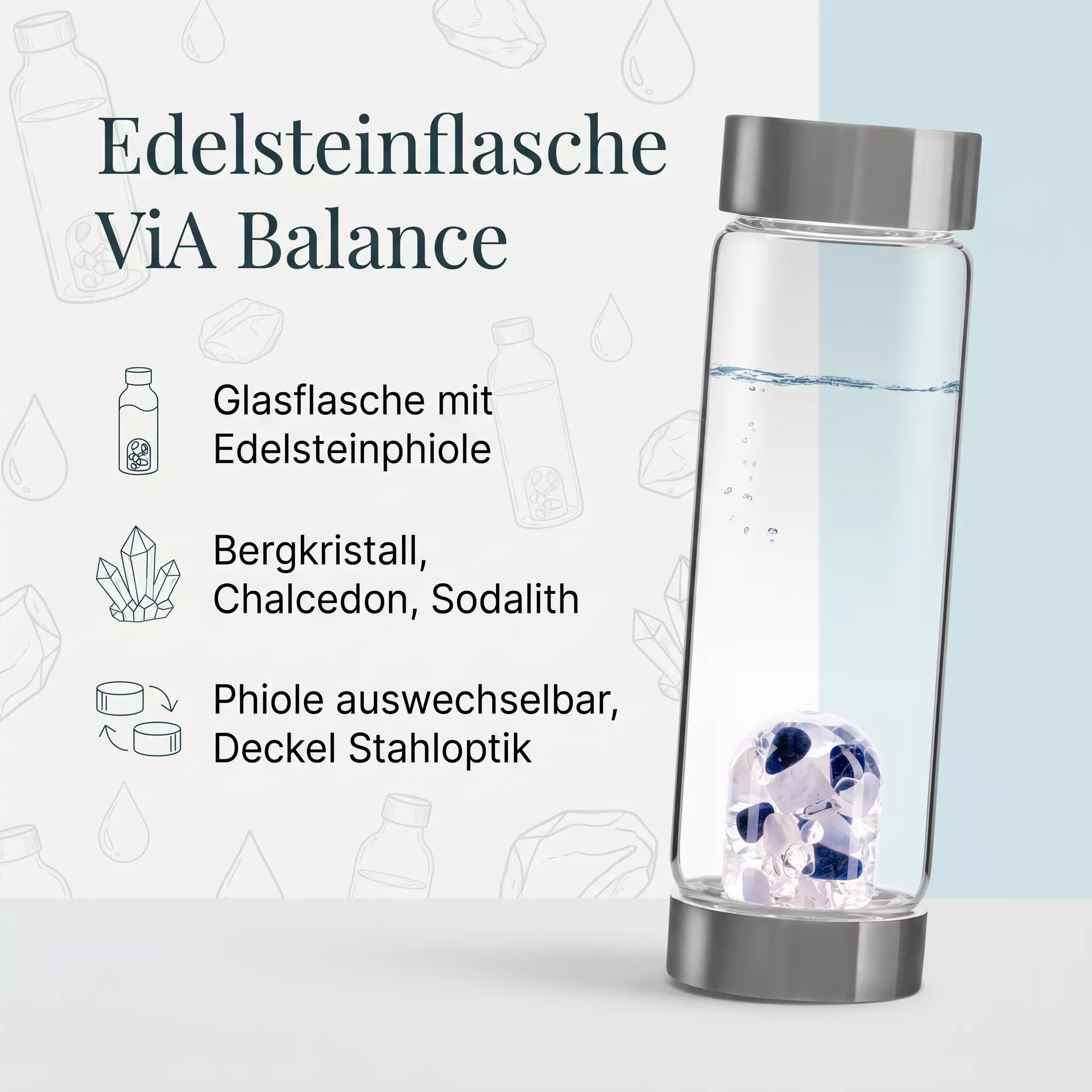Edelsteinflasche ViA Balance 