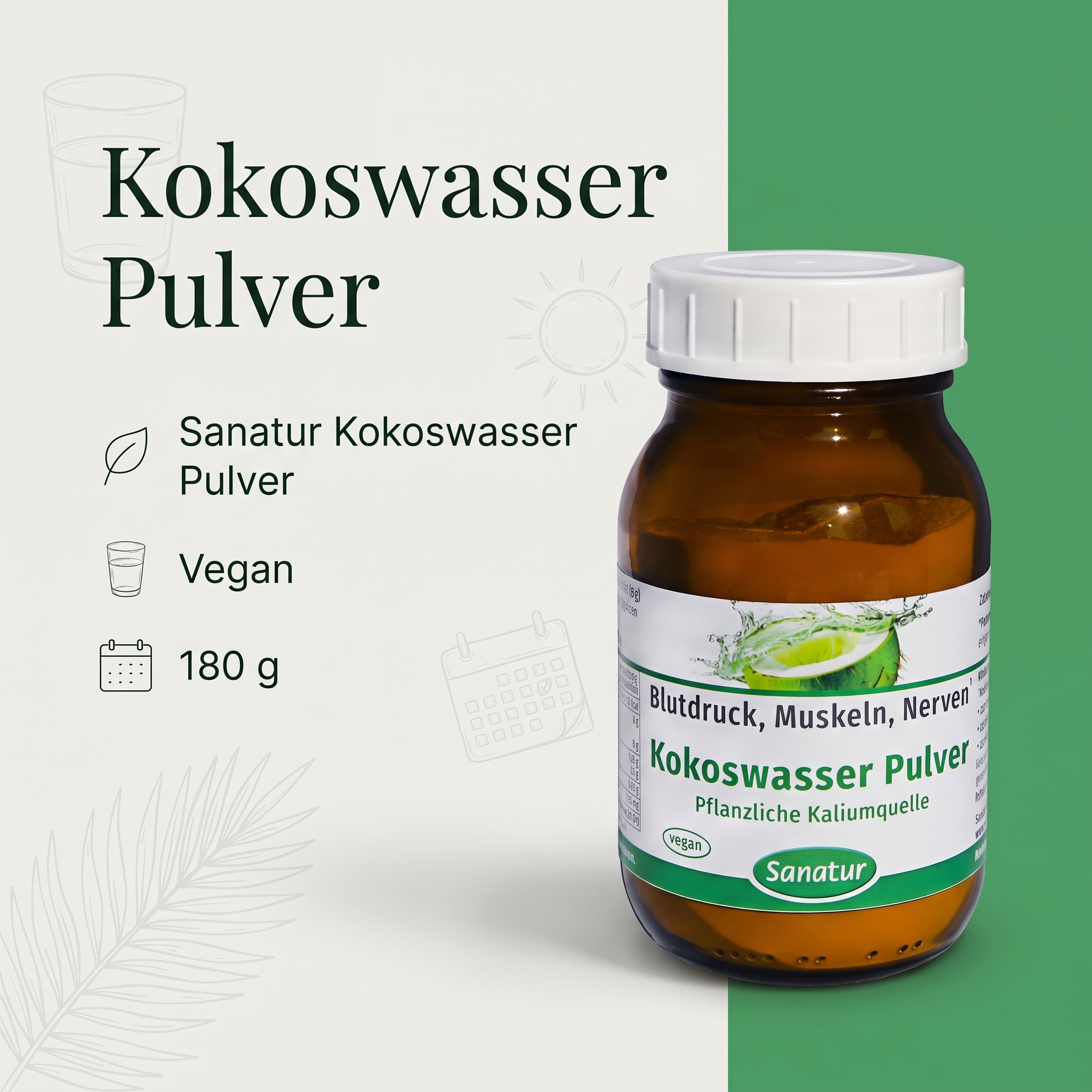Kokoswasser Pulver 