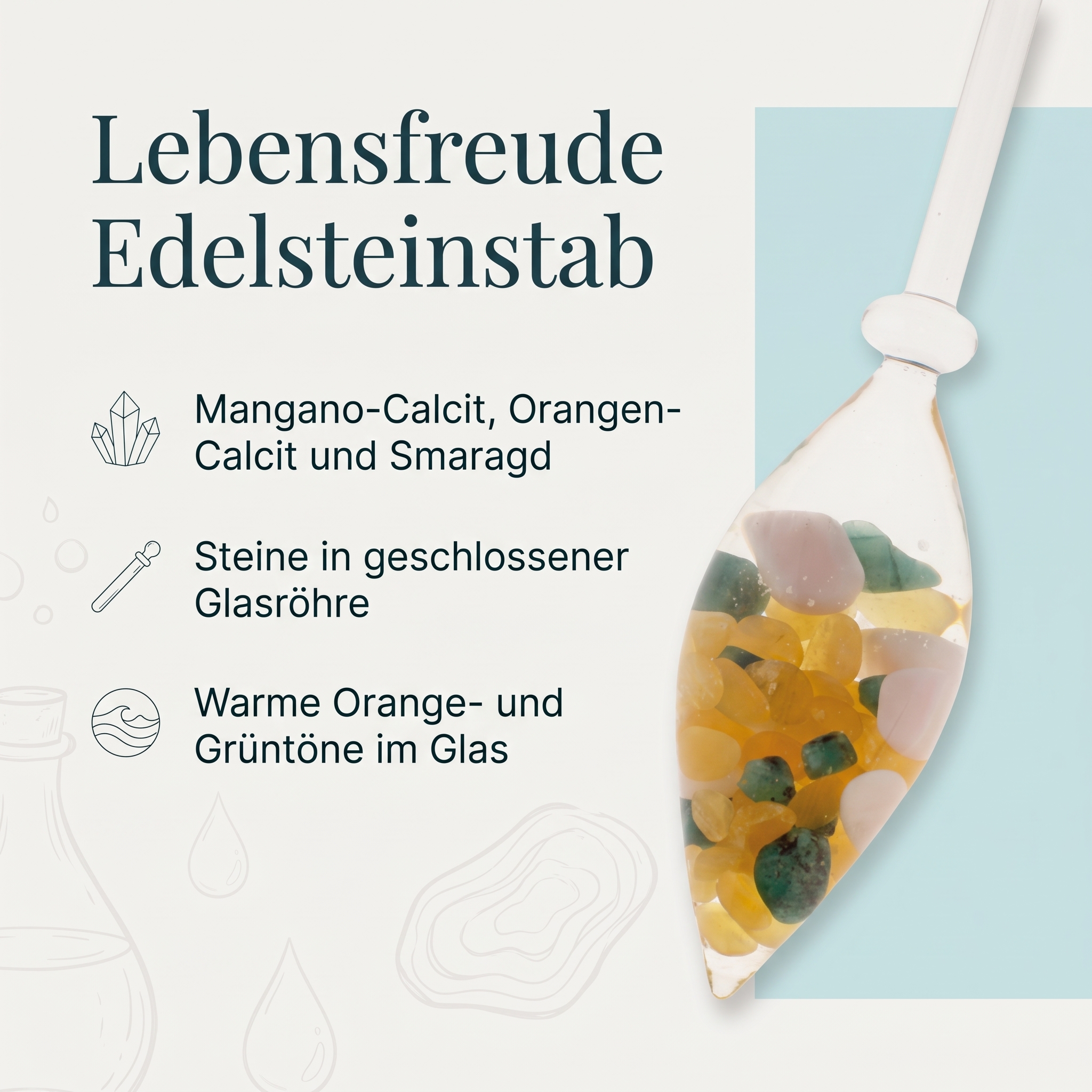 Lebensfreude Edelsteinstab Lebensfreude Edelsteinstab