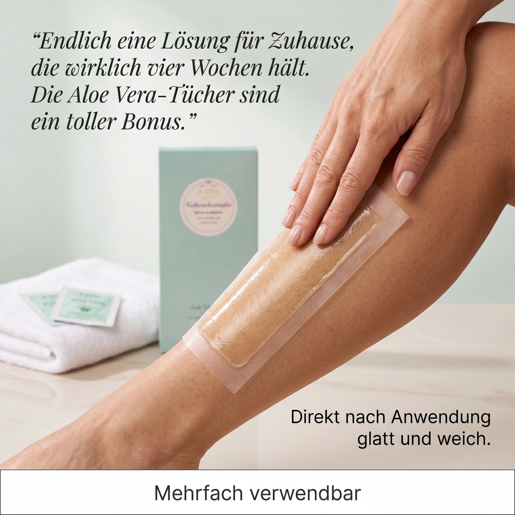 Kaltwachsstreifen Beine (Doppelstreifen)