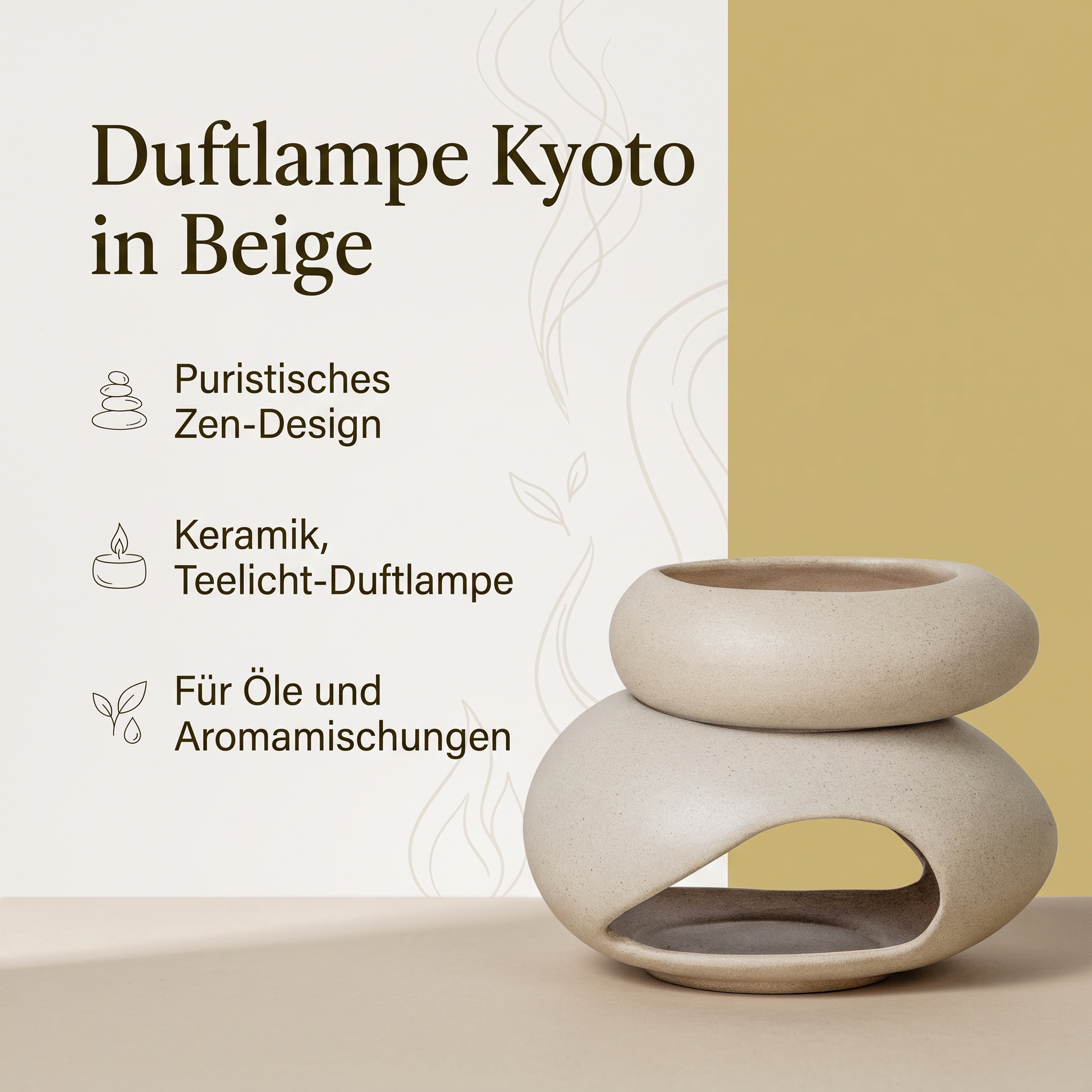 Duftlampe Kyoto beige