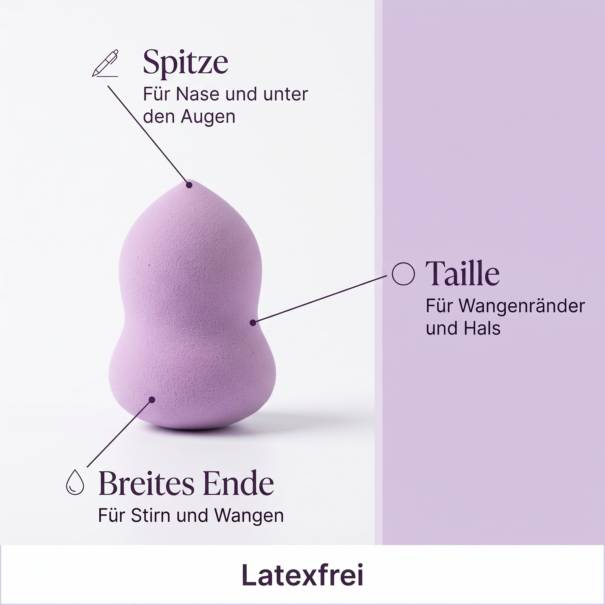 Make-up Schwamm / Blender (Kalebasse) Fb. lila