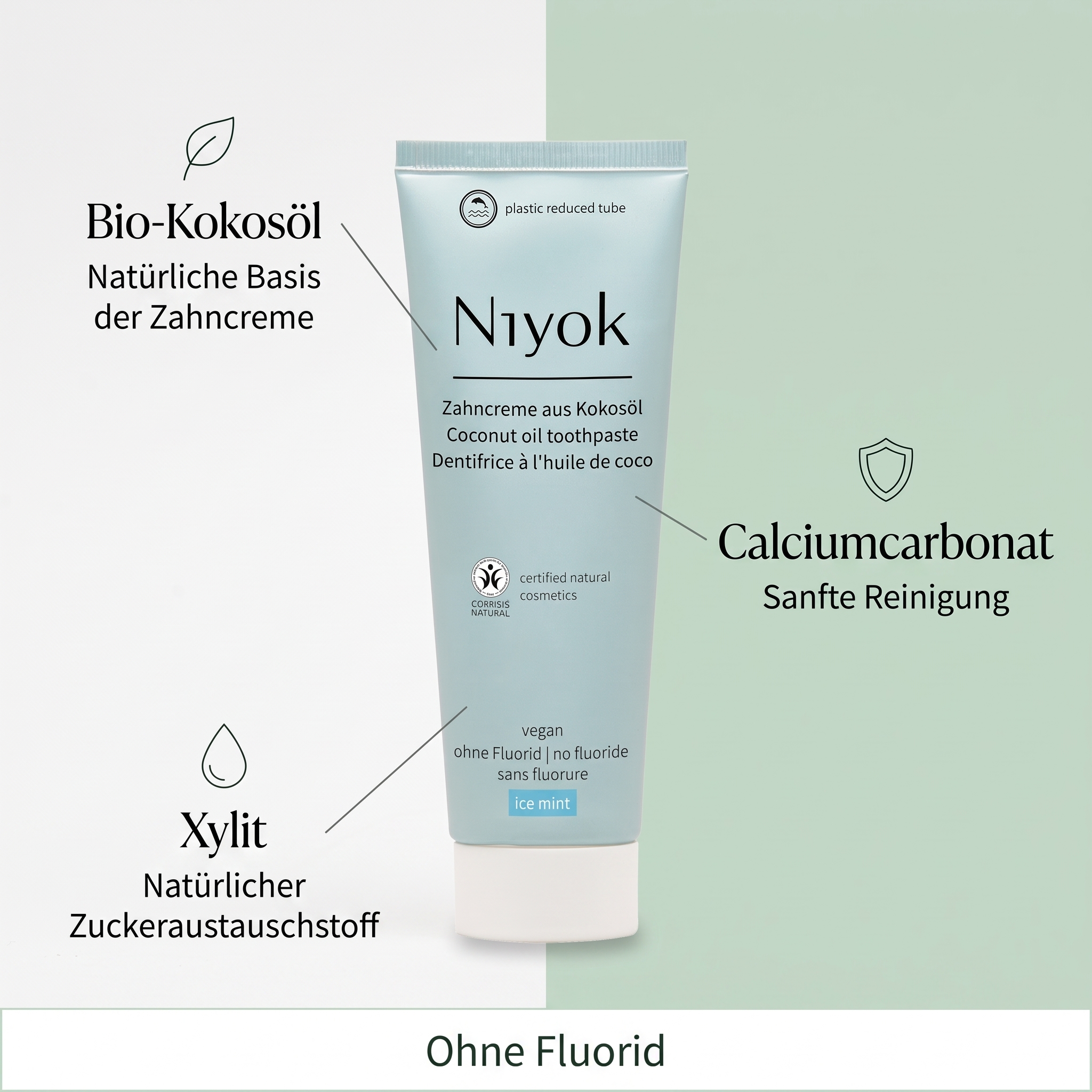 Zahncreme aus Kokosöl - Eisminze Zahncreme aus Kokosöl - Eisminze