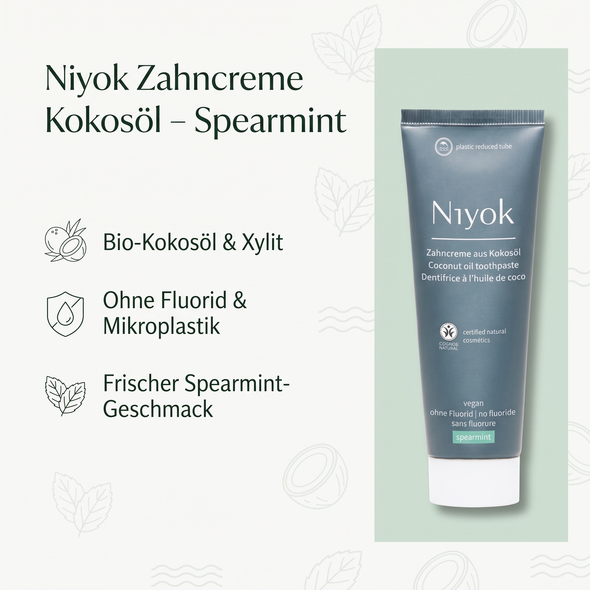 Zahncreme aus Kokosöl - Spearmint 