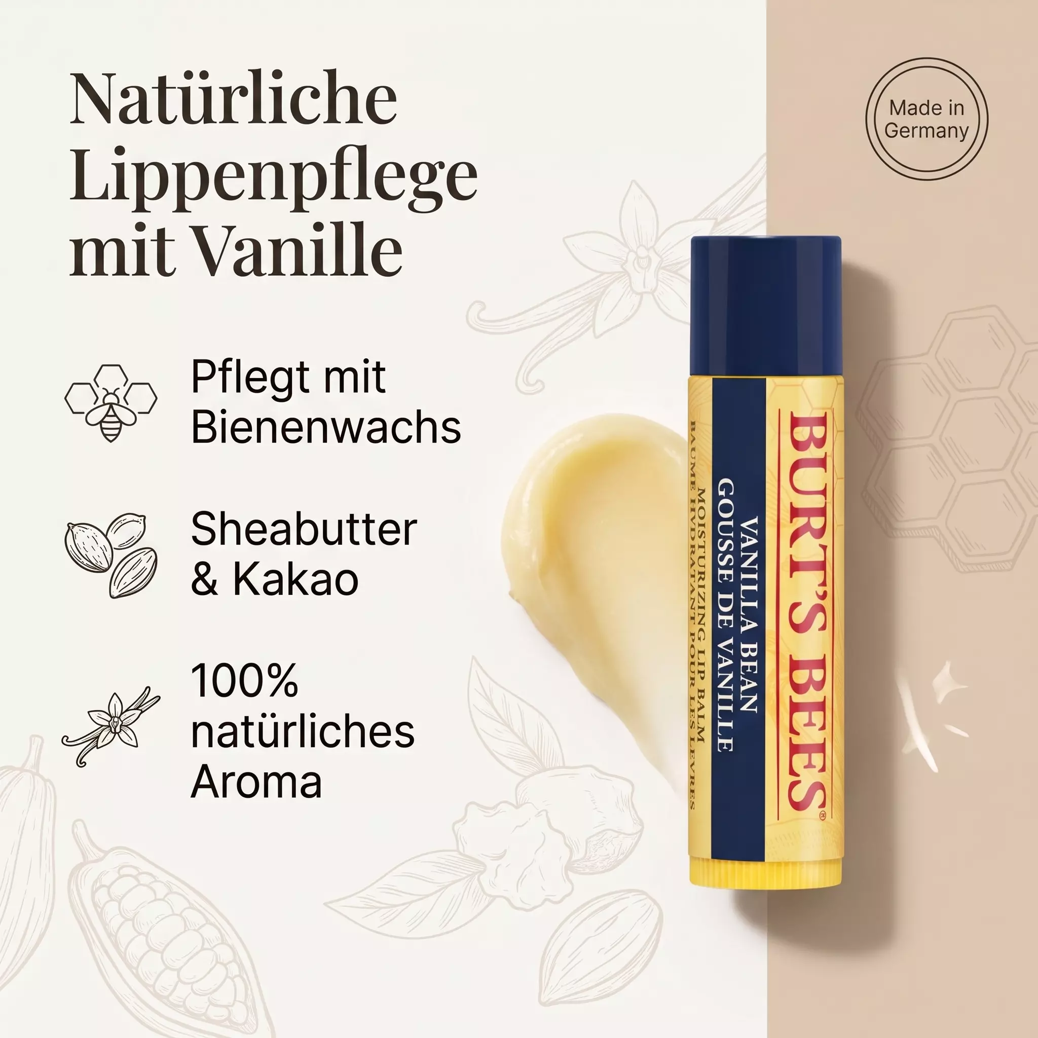 Vanilla Bean Lip Balm Stick 