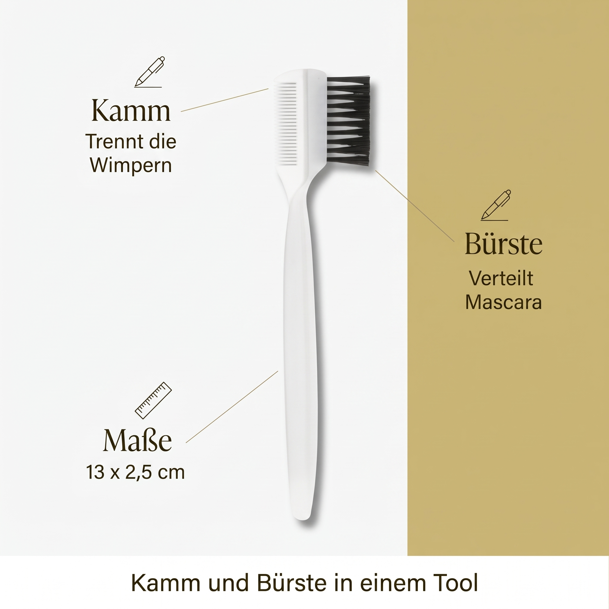 Wimpernbürste mit Kamm Wimpernbürste mit Kamm
