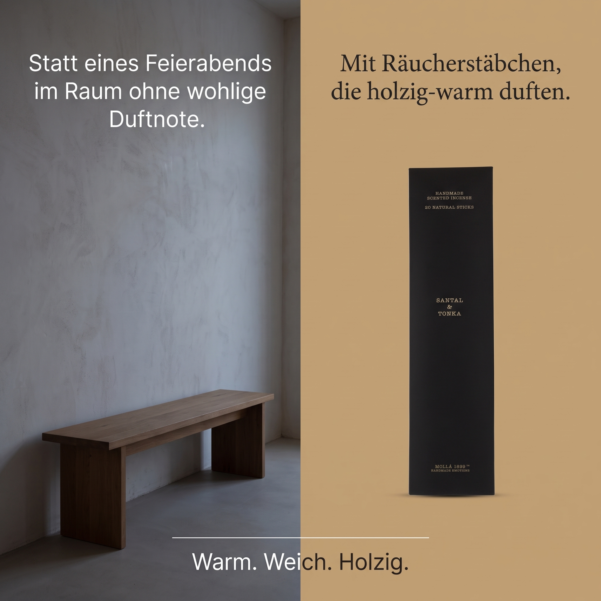 Räucherstäbchen Santal & Tonka 