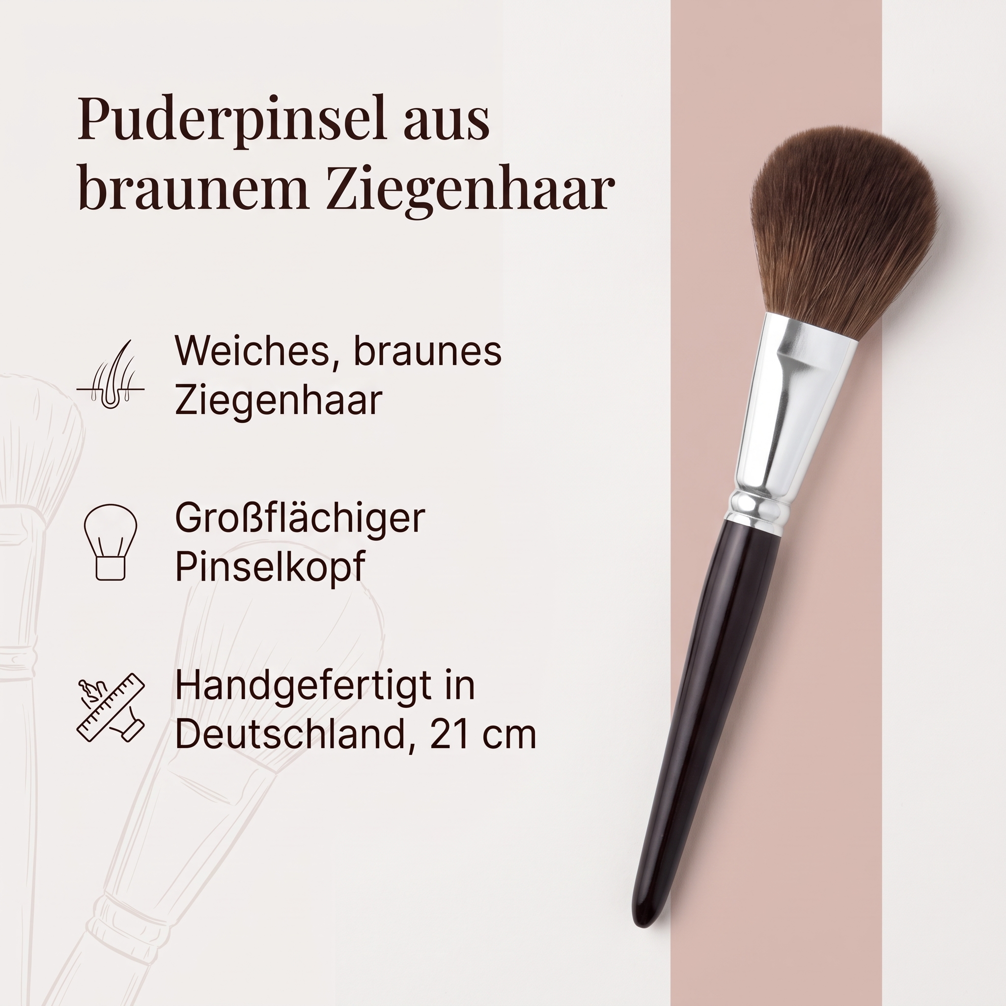 Puderpinsel aus Ziegenhaar Puderpinsel aus Ziegenhaar