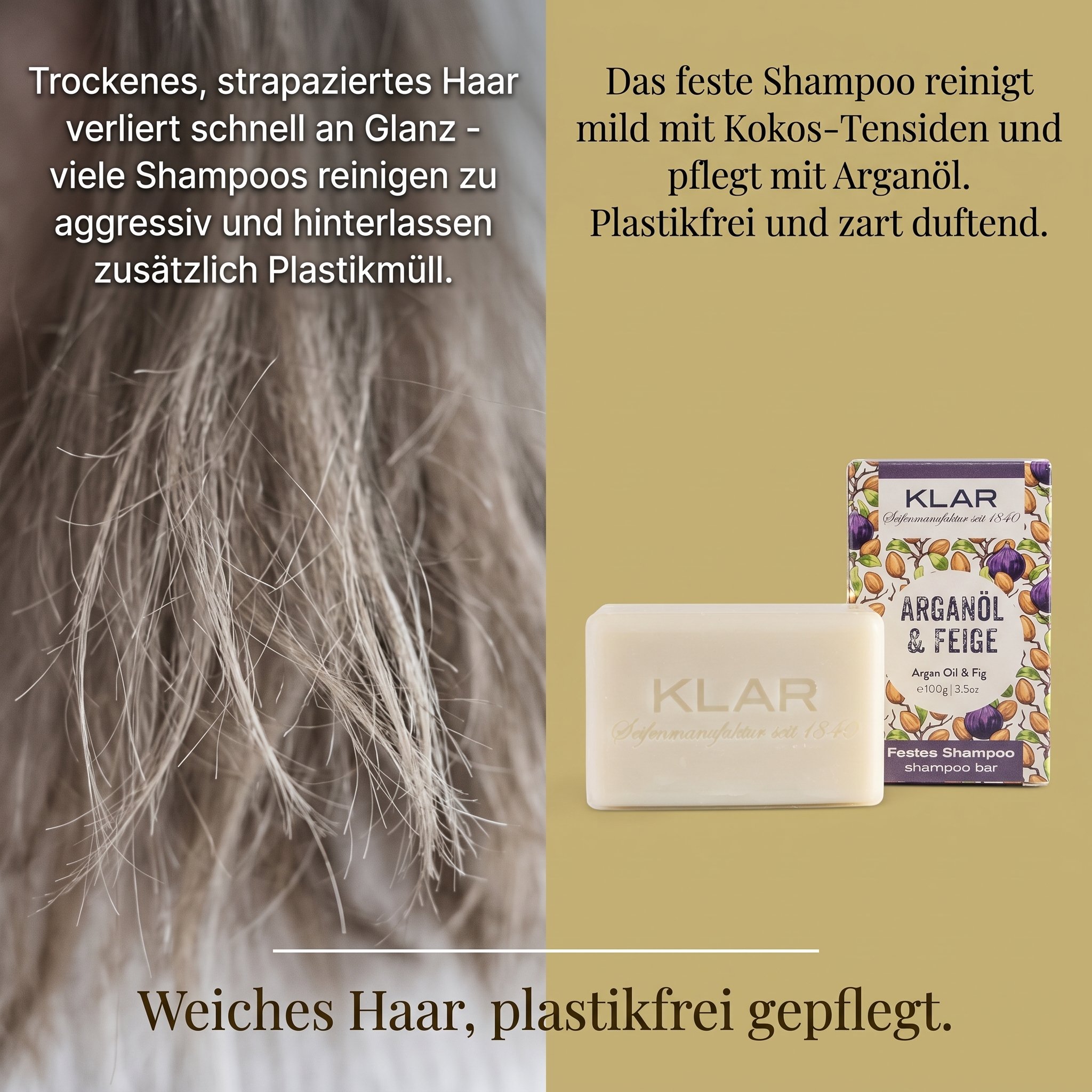 Klar´s festes Shampoo Argan & Feige Klar´s festes Shampoo Argan & Feige