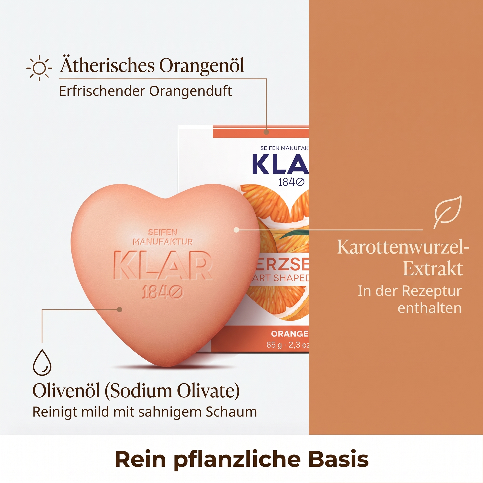 Klar´s Herzseife Orange