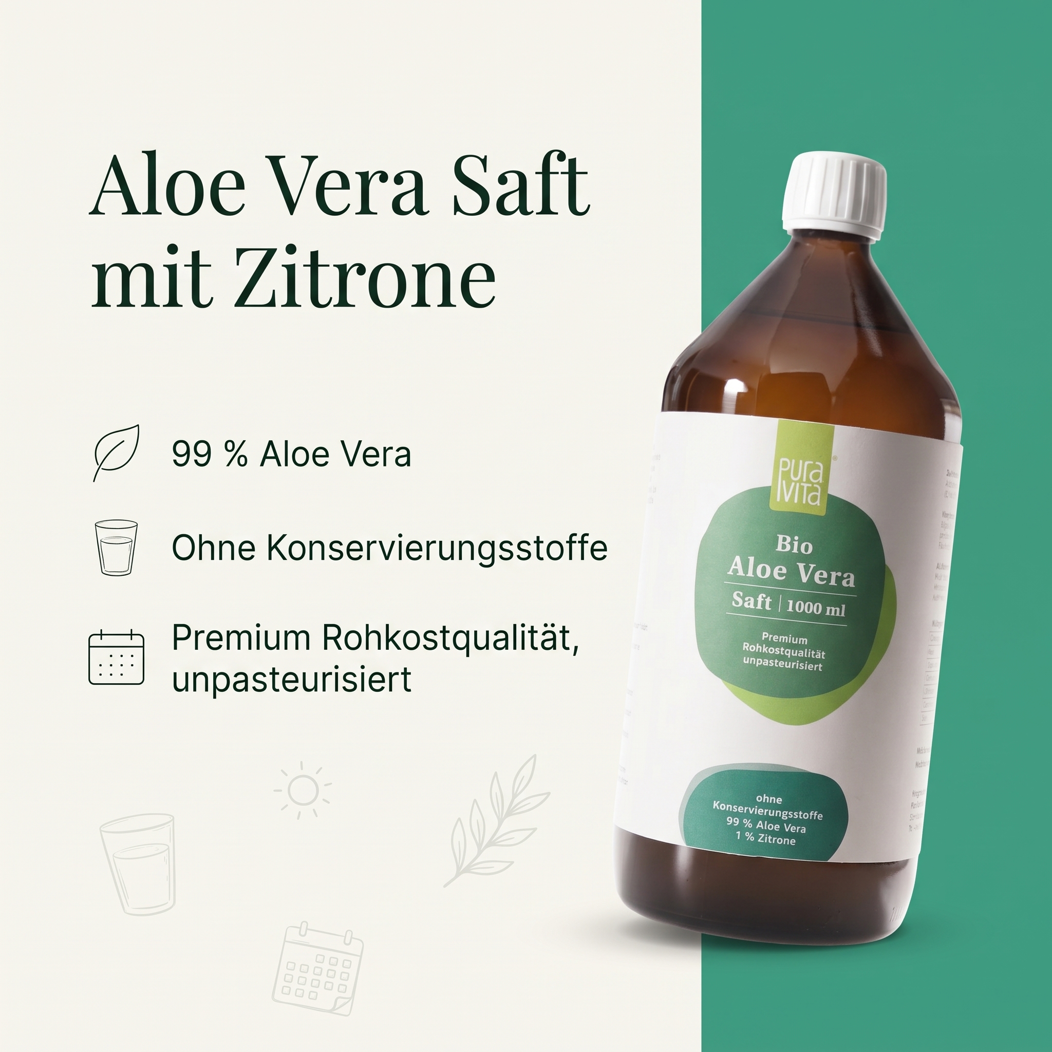 BIO Aloe Vera Saft (davor Gel Drink) 