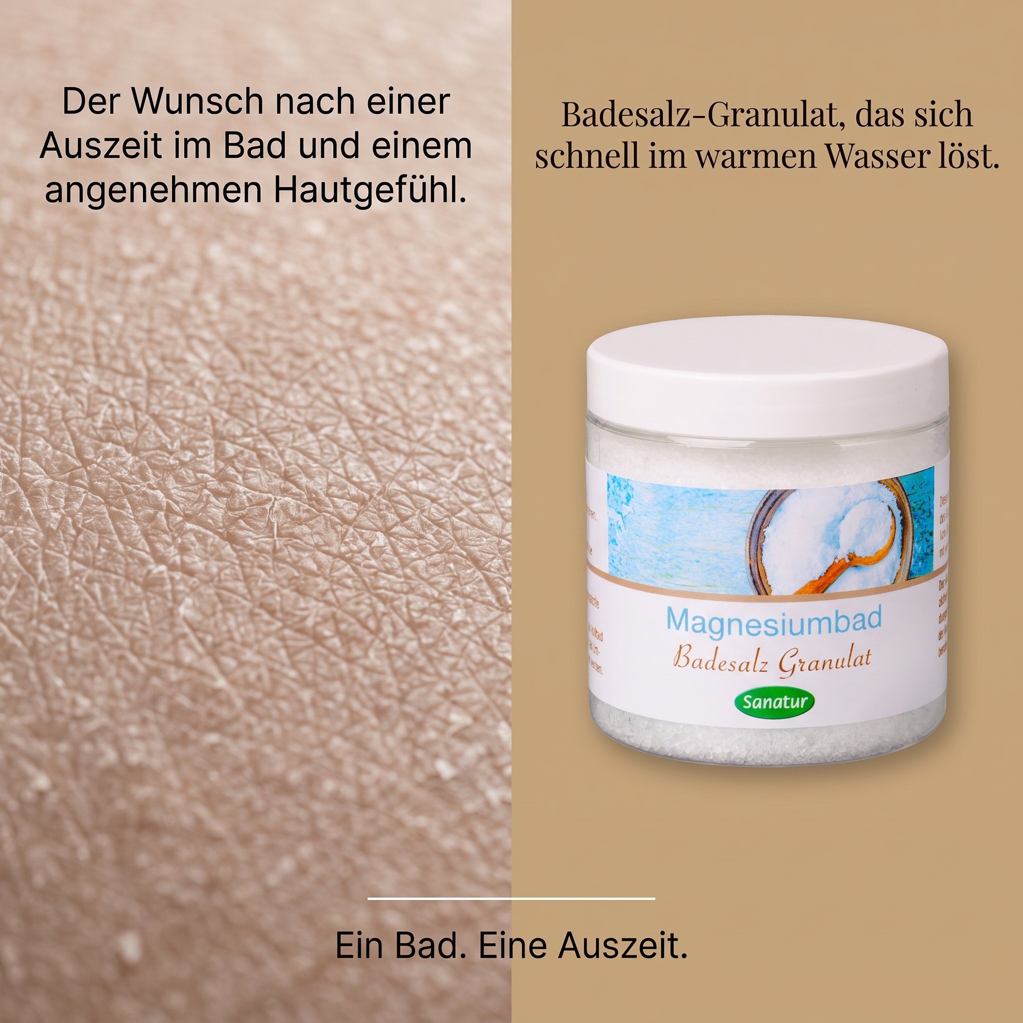 Magnesiumbad Badesalz Granulat 