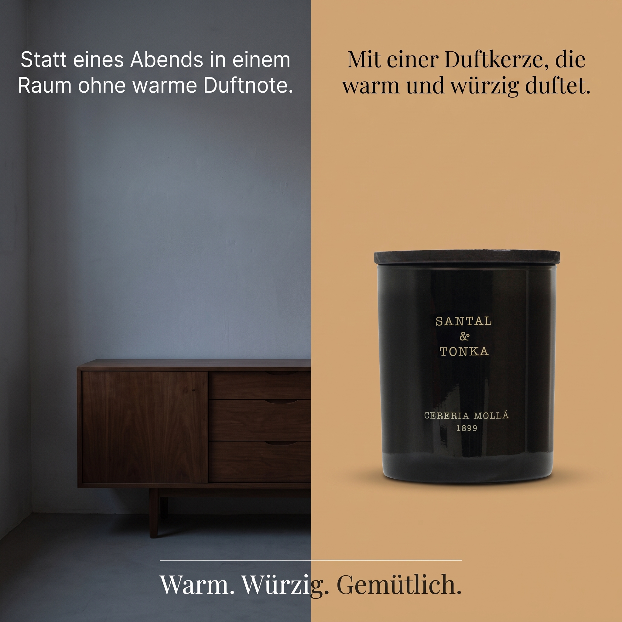 Duftkerze Santal & Tonka