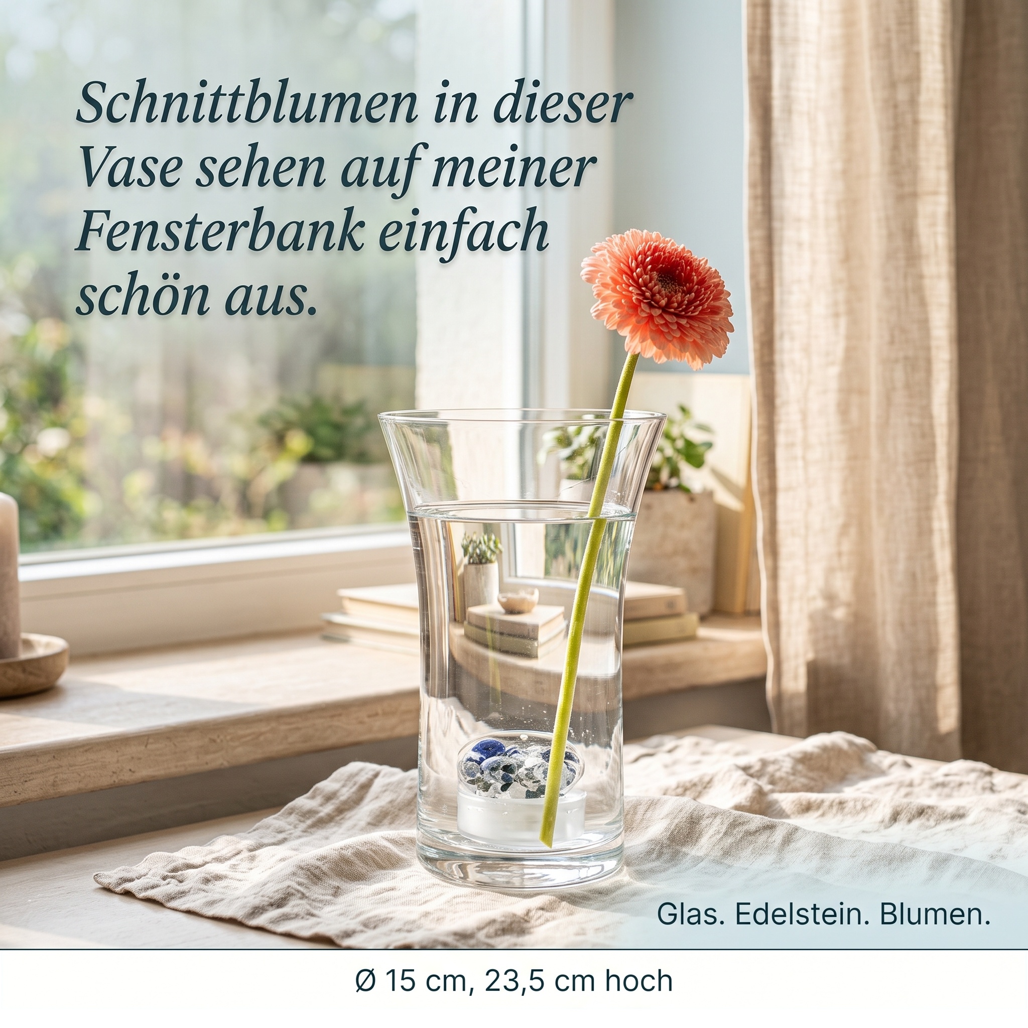 Flora - Vase ⌀ 15cm / 23,5cm hoch