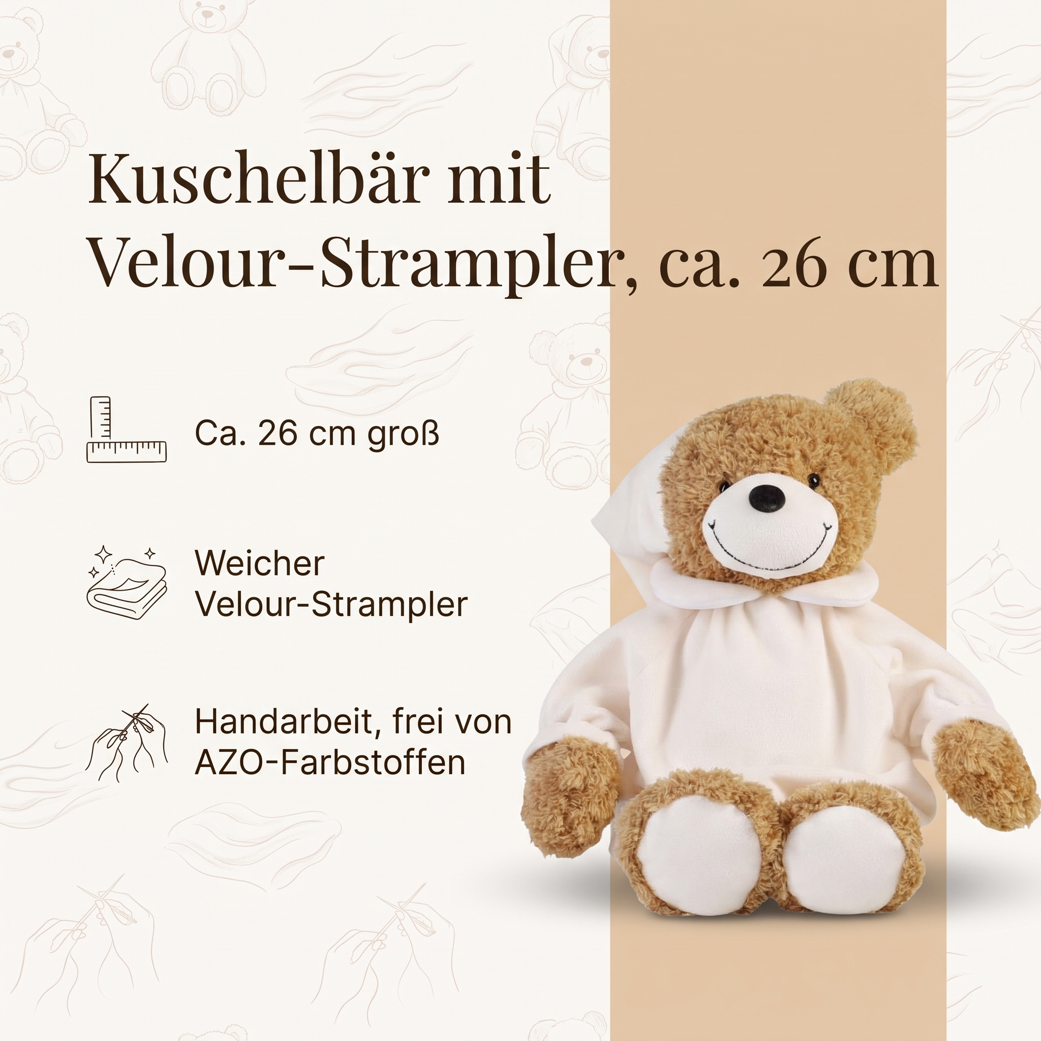 Energie Schlafbär ca. 26cm groß