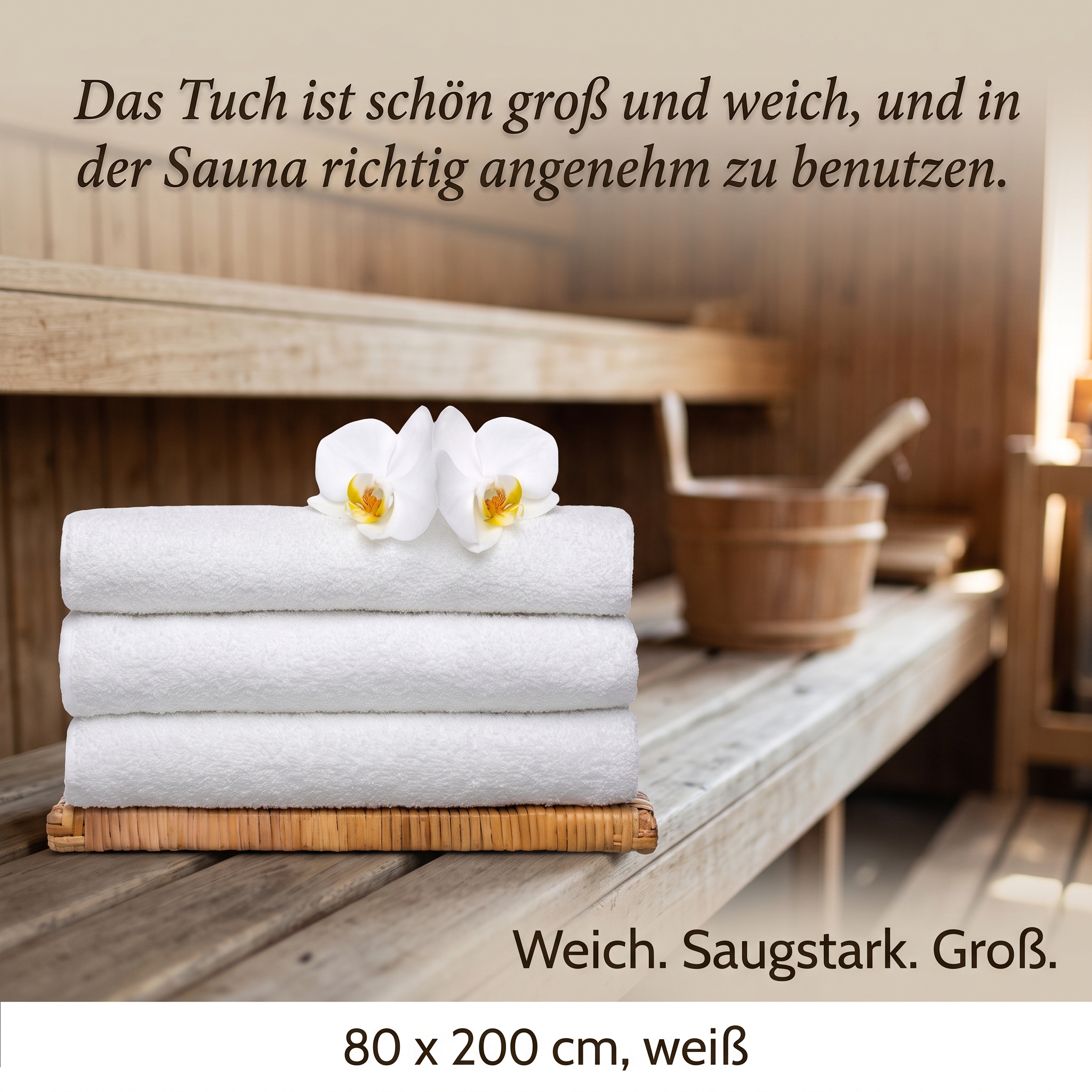 Wellnesstuch 80x200cm weiß Wellnesstuch 80x200cm weiß