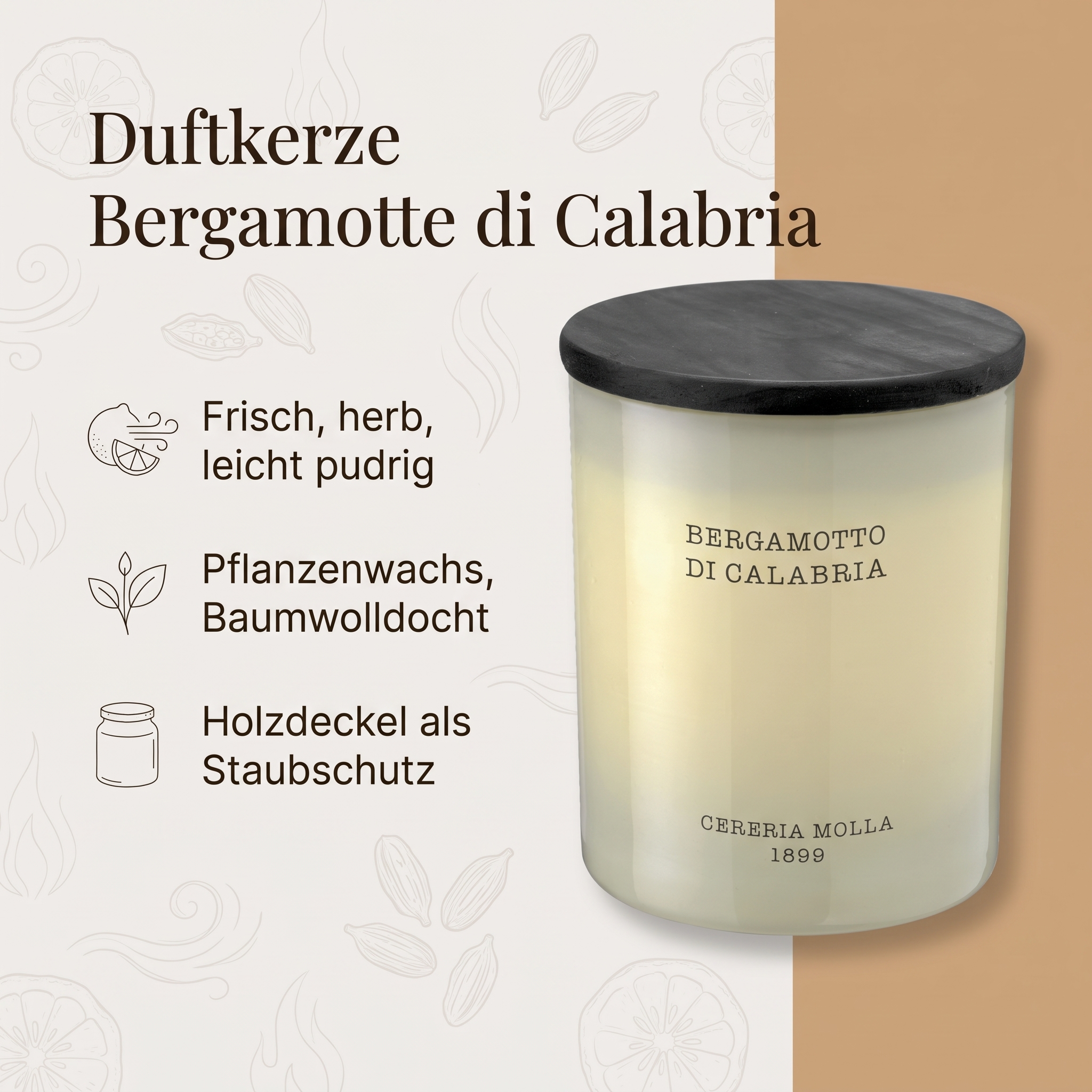 Duftkerze Bergamotte di Calabria
