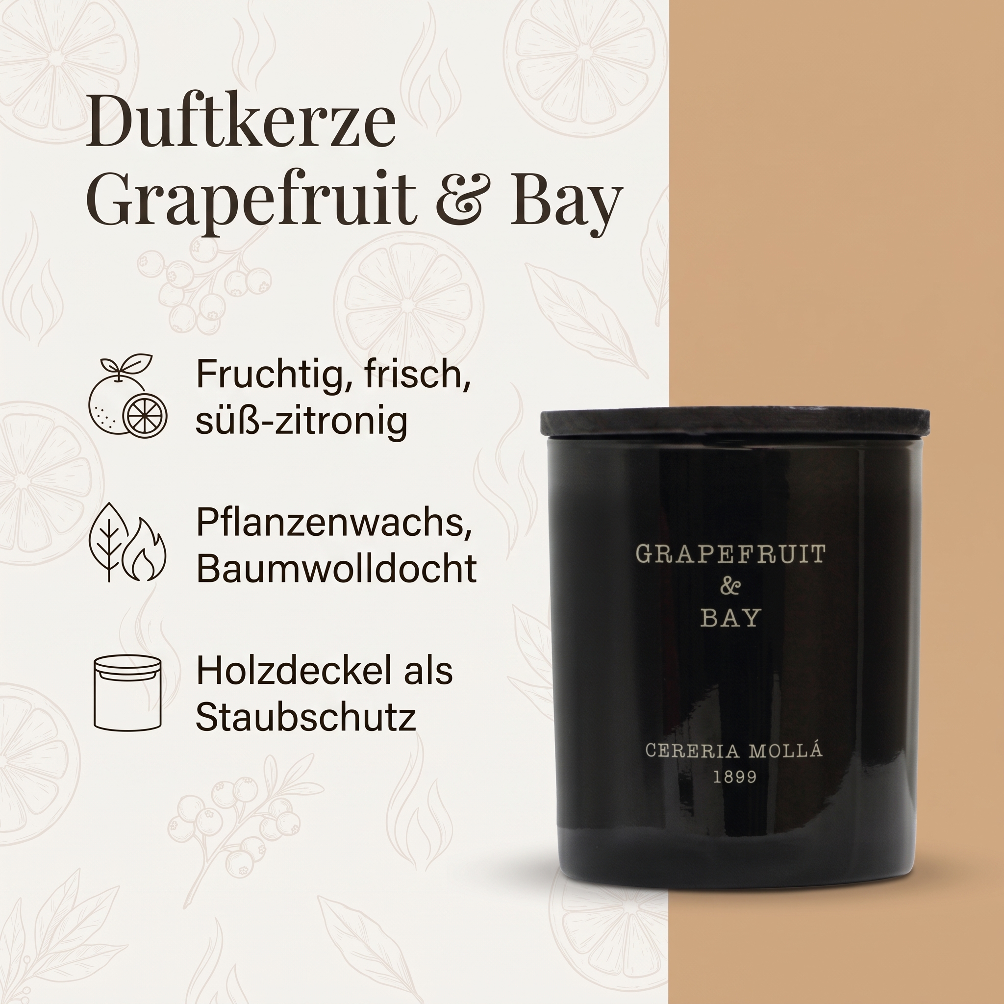 Duftkerze Grapefruit & Bay Duftkerze Grapefruit & Bay